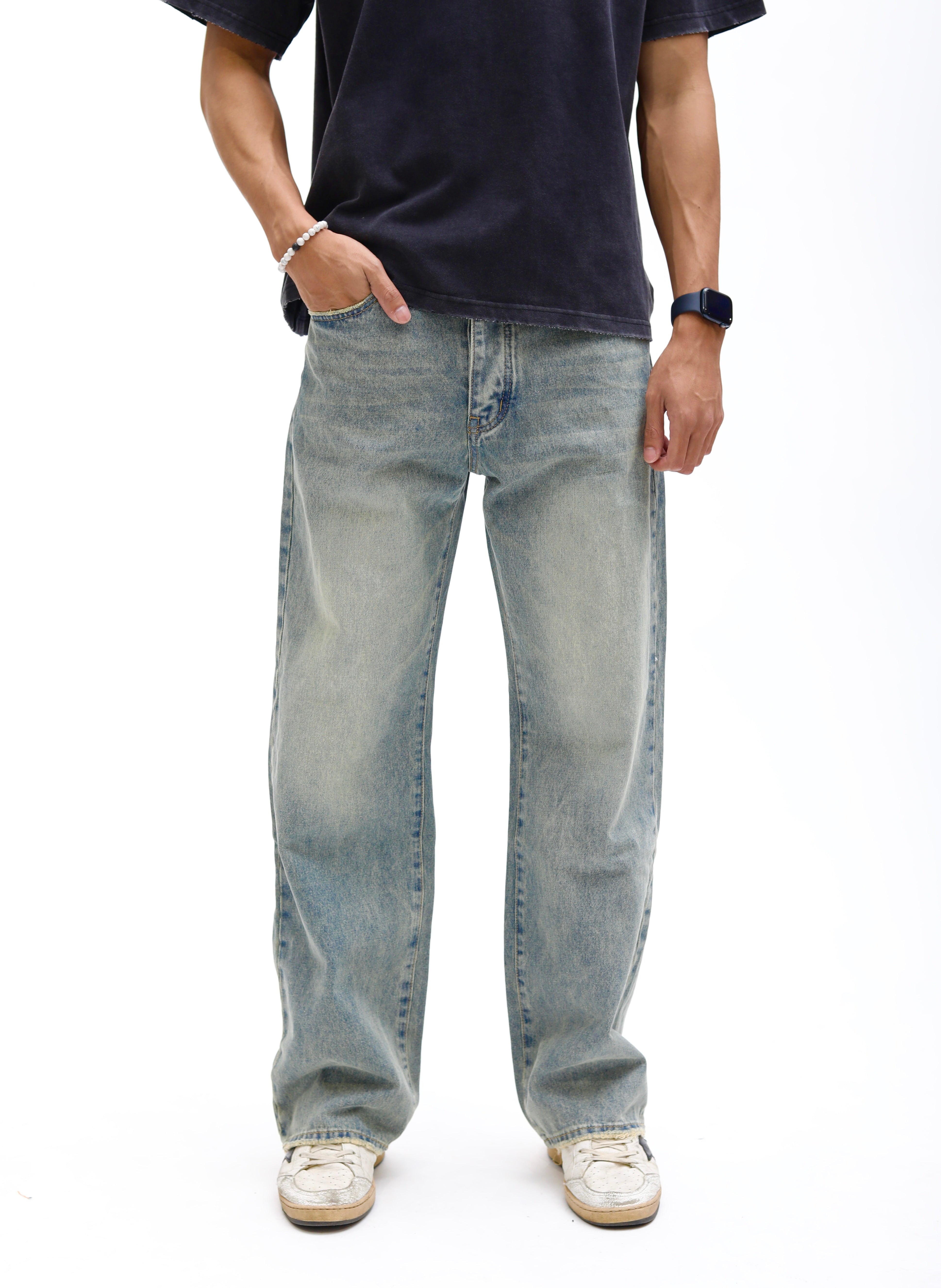 Vintage Blue Straight Leg Denim