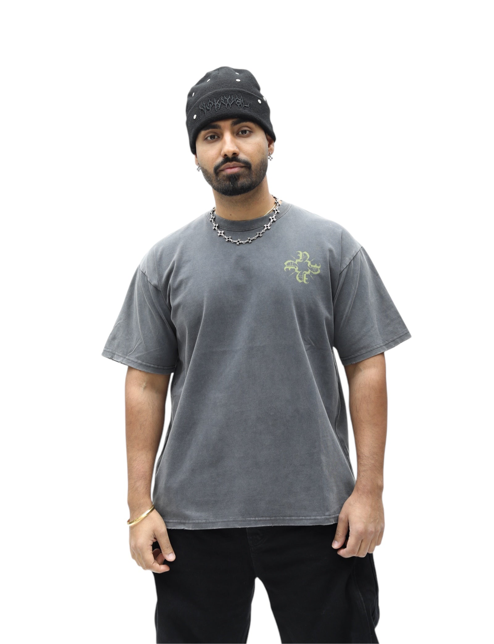 Vintage Grey Classic Monogram Tee