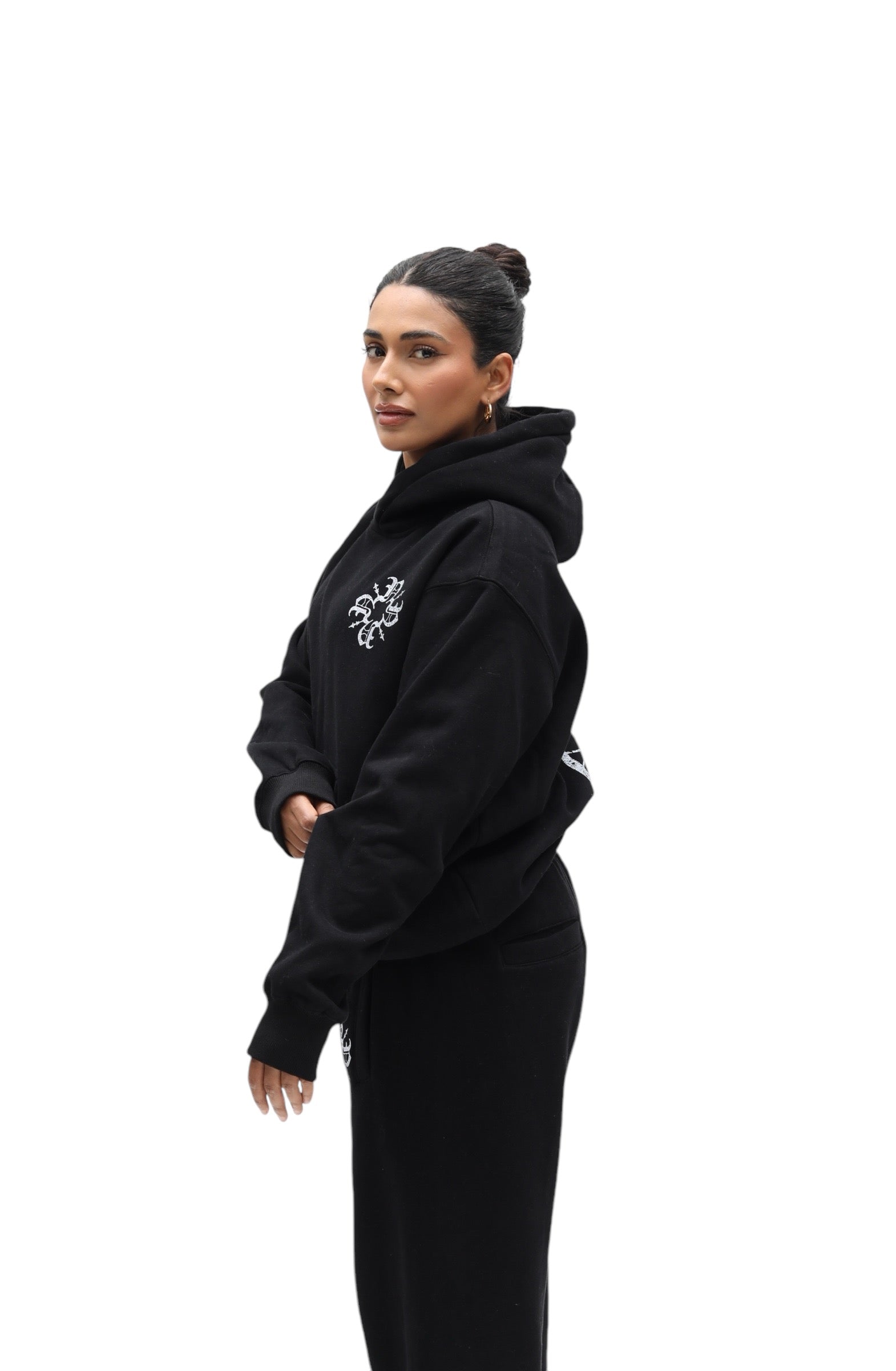 UNISEX Monogram Essential Hoodie Black