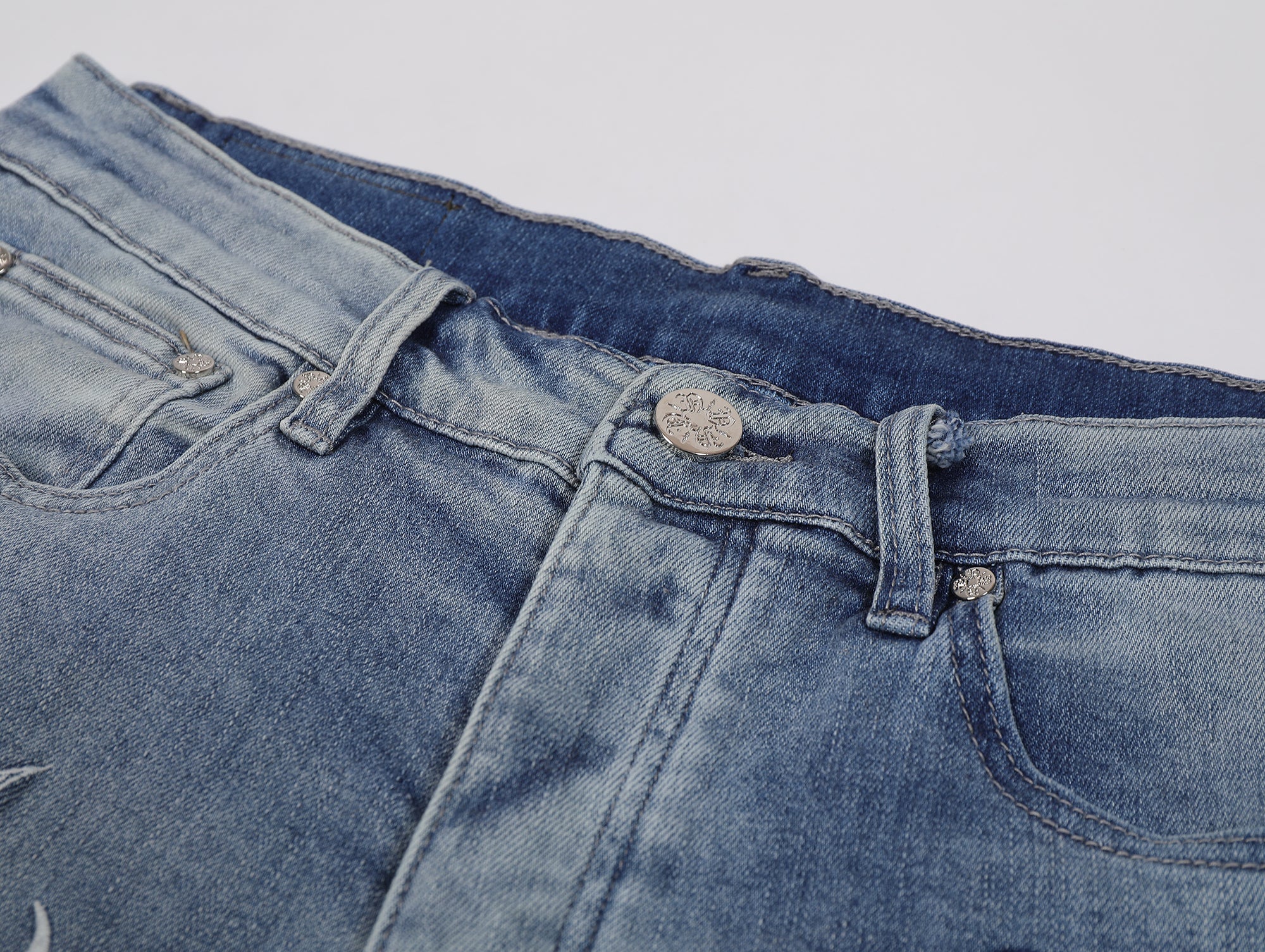 Monogram Piping light blue Denim
