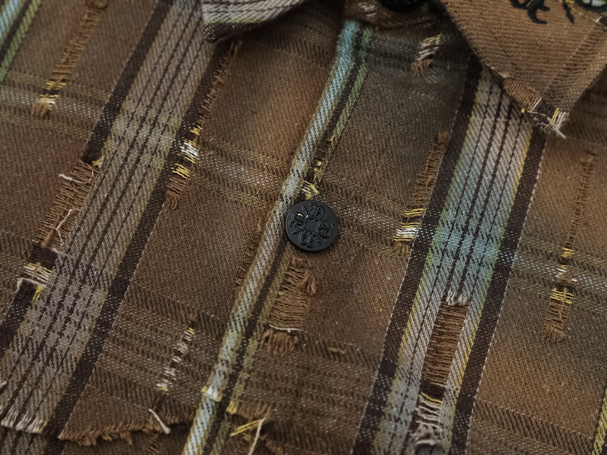 Distressed Brown Aged Flannel