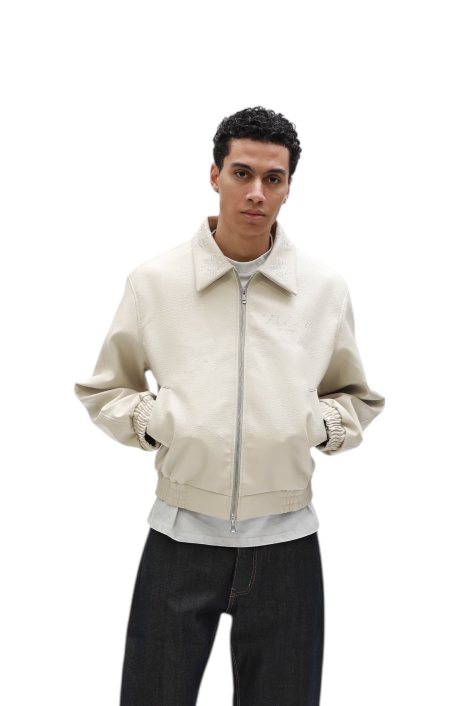 Artisan Leather Jacket- Cream