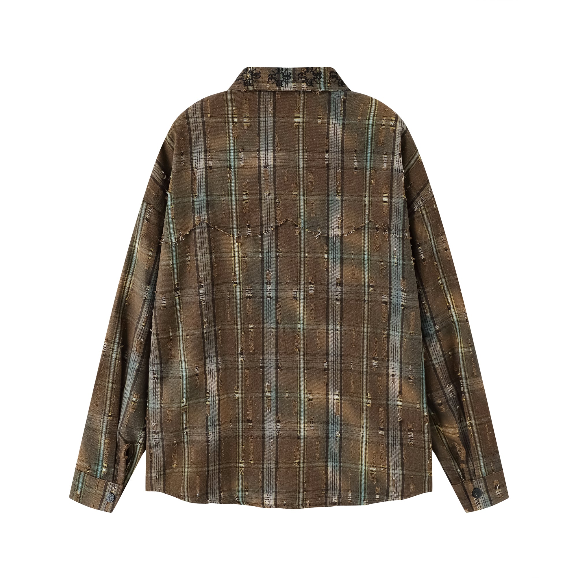 Distressed Brown Aged Flannel