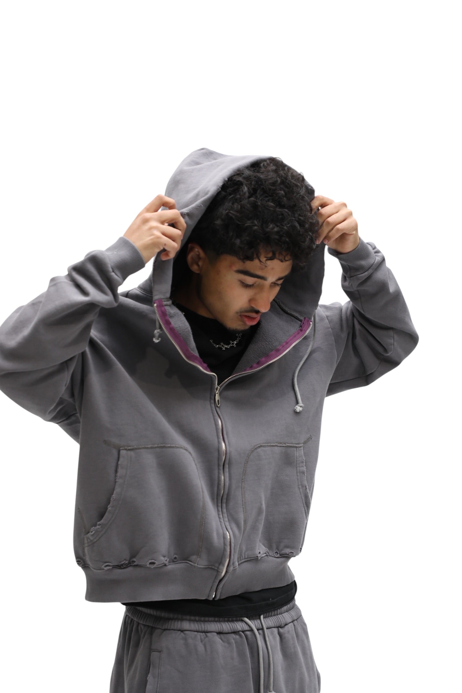 Essential Monogram Zip Up