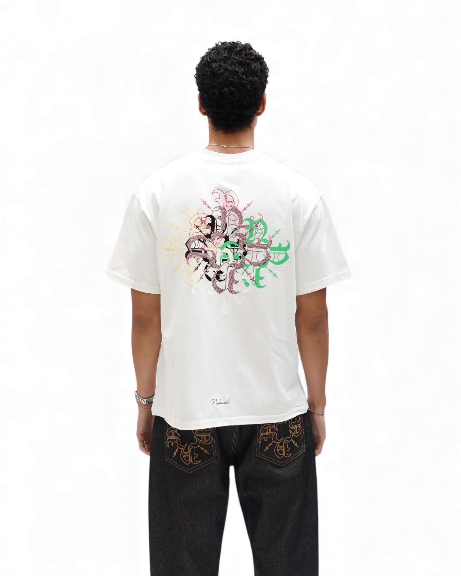 Nokwal Multicolor Cluster Tee-White