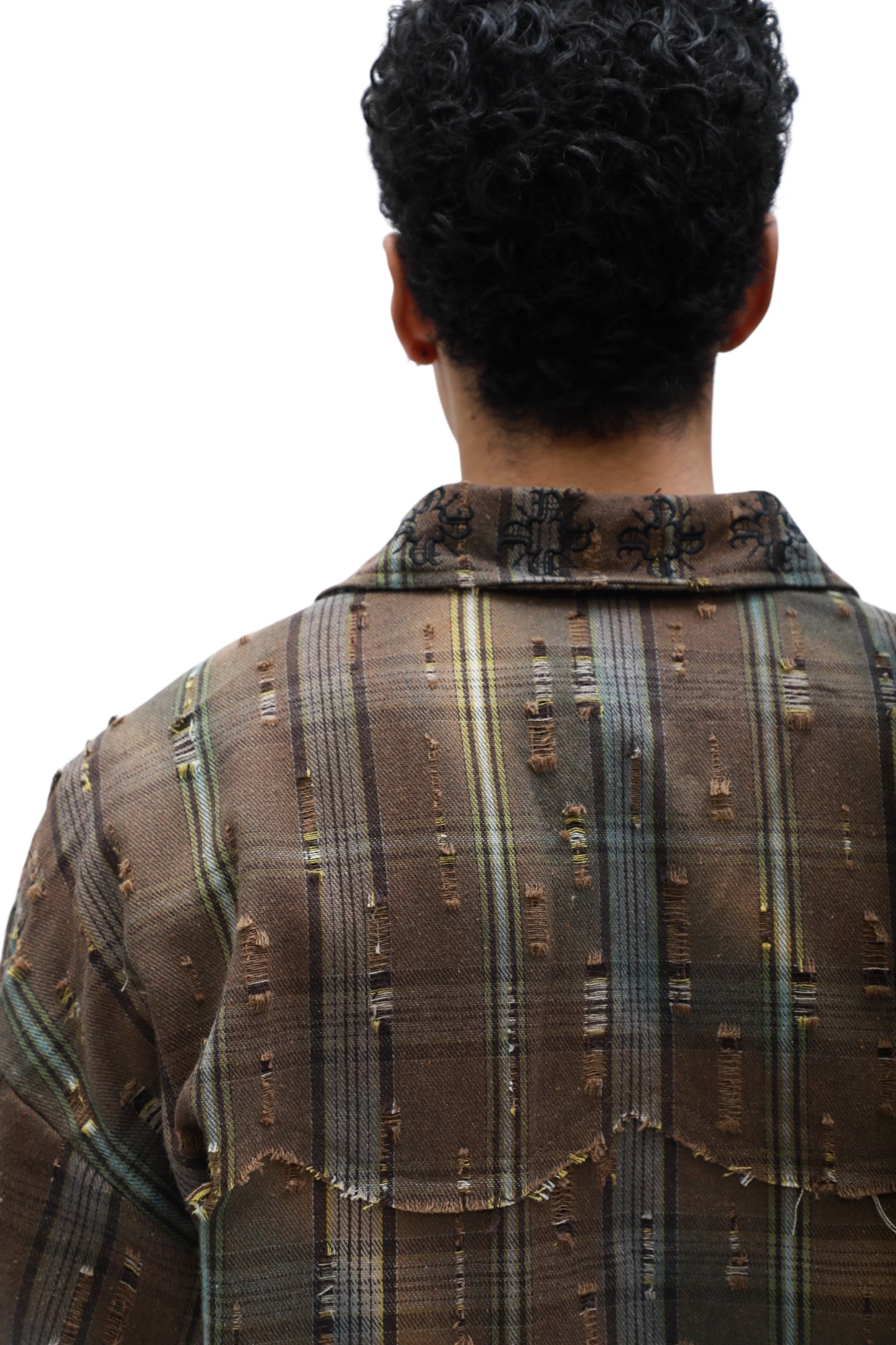 Distressed Brown Aged Flannel