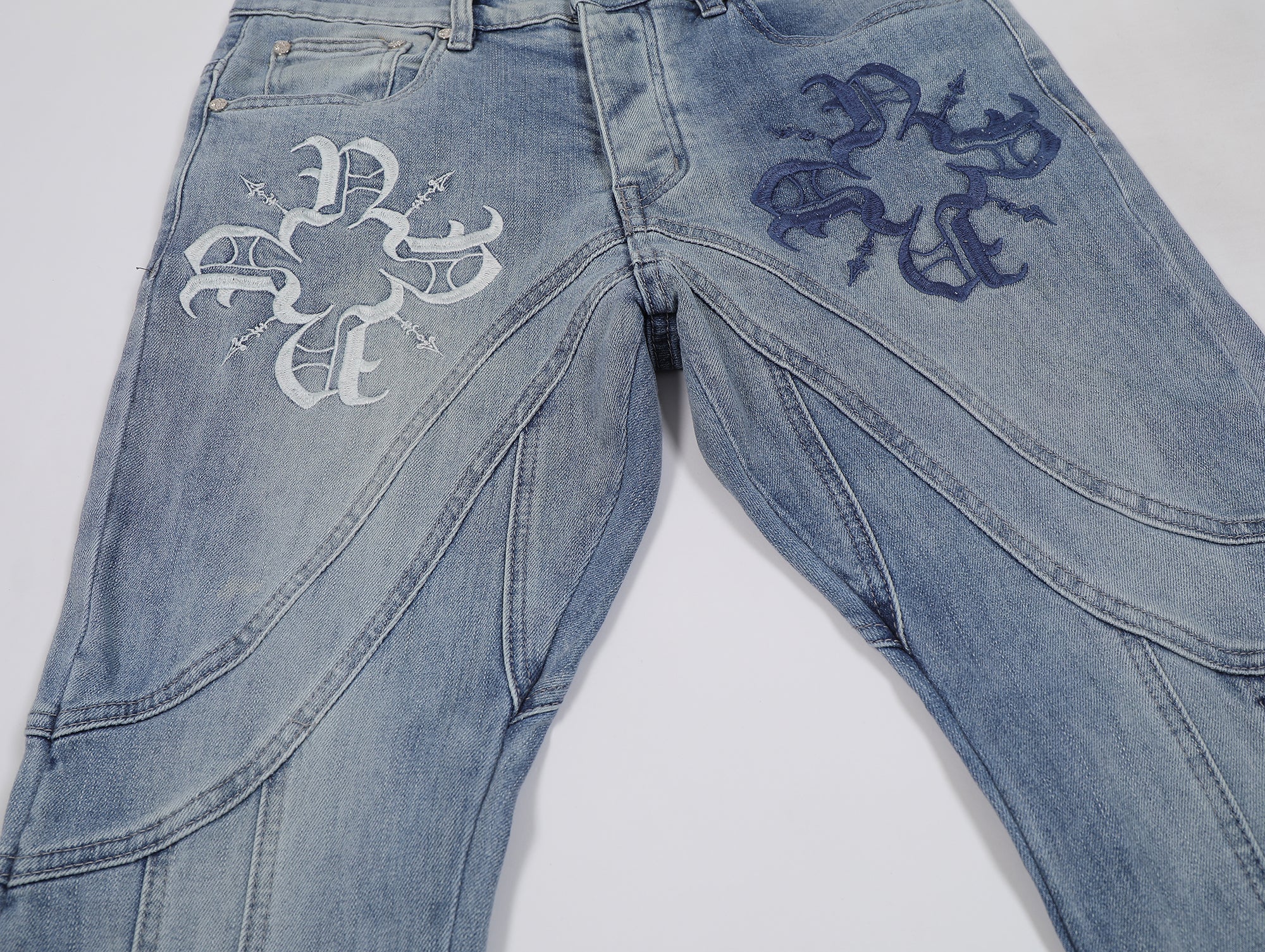 Monogram Piping light blue Denim