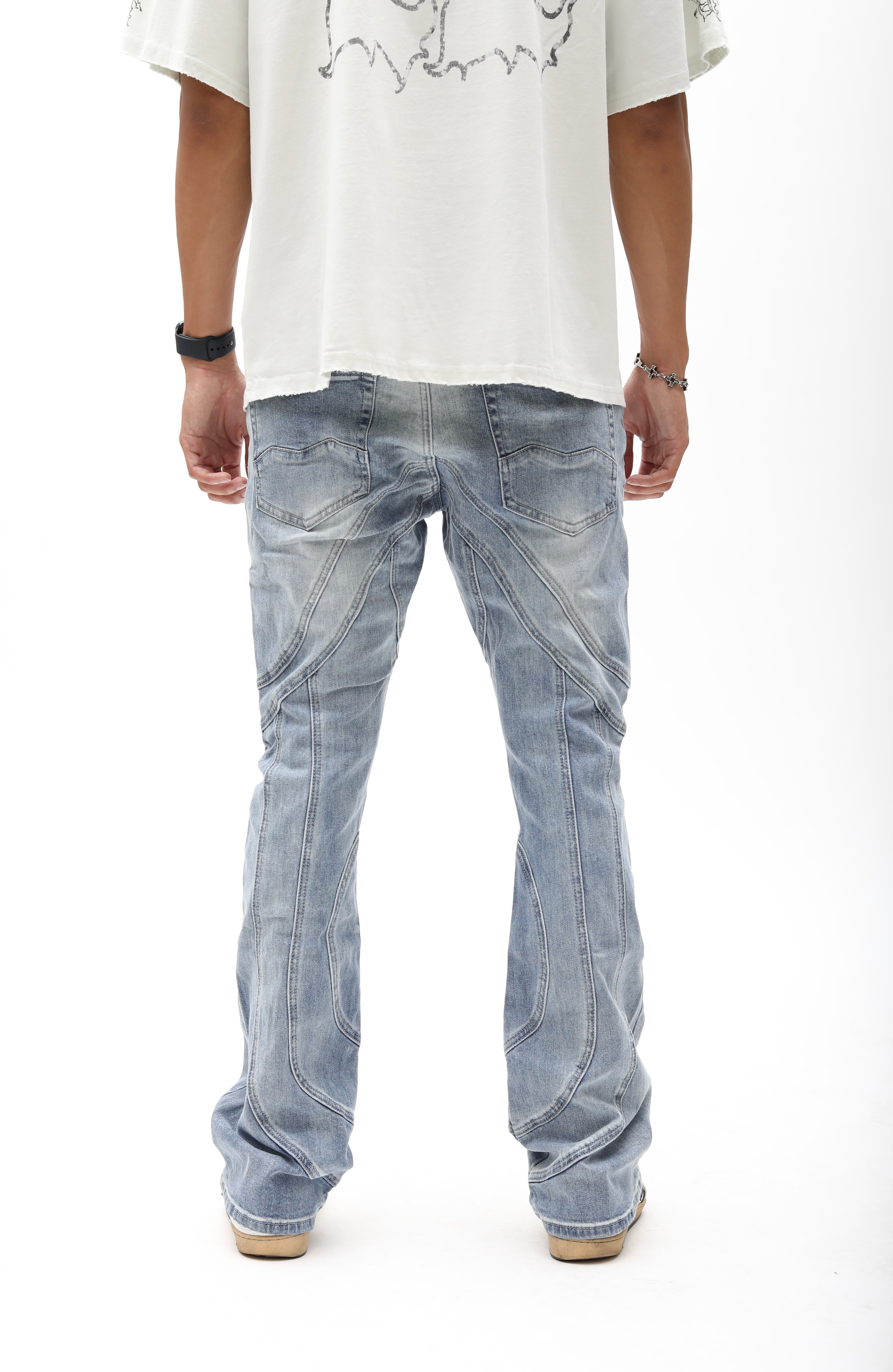 Monogram Piping light blue Denim