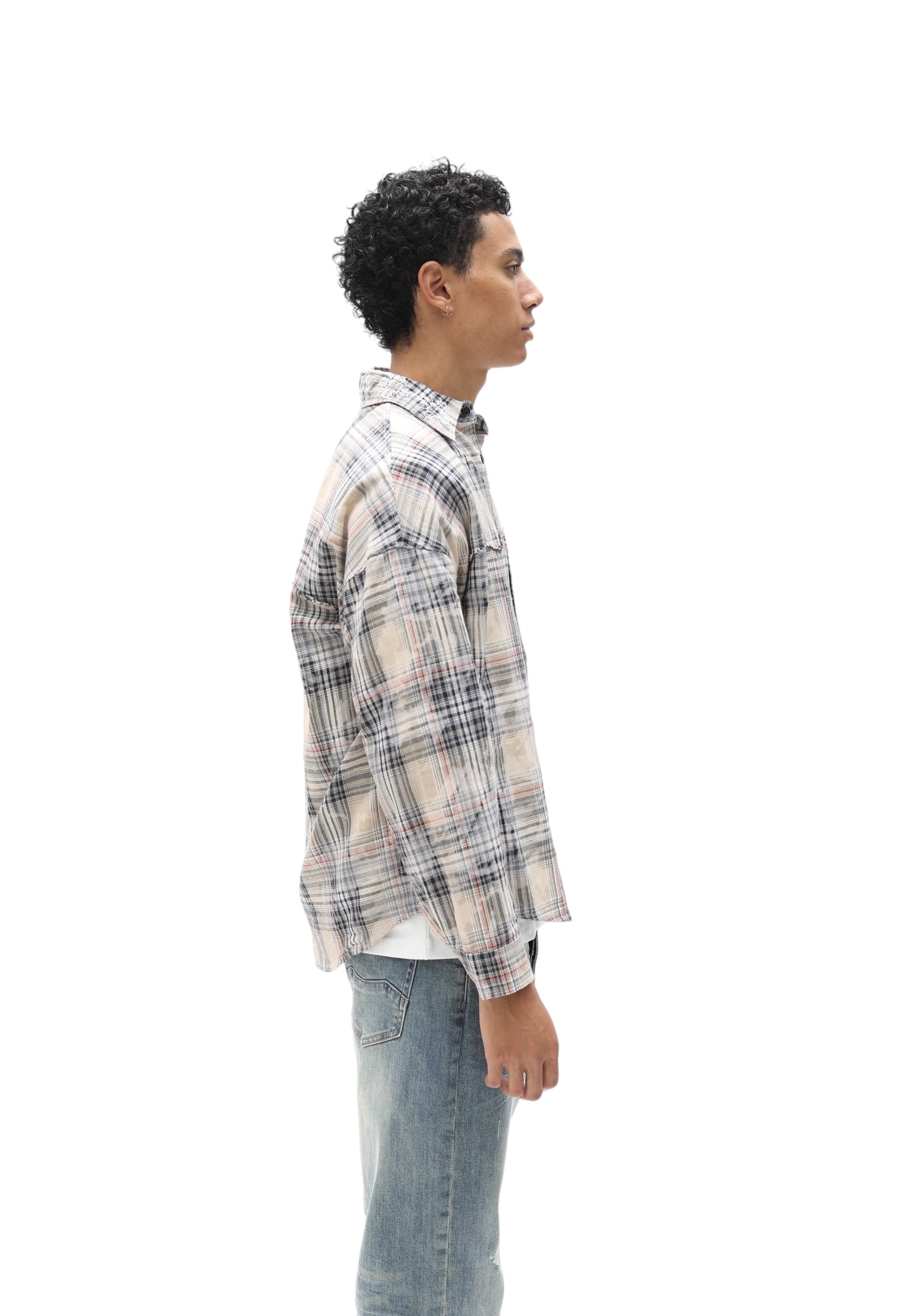 Faded Aged Monogram Flannel