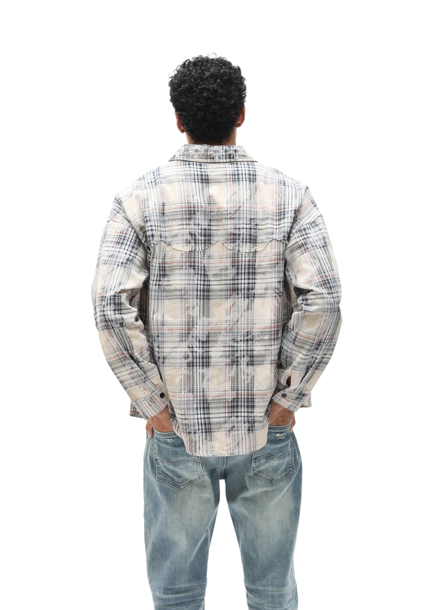 Faded Aged Monogram Flannel