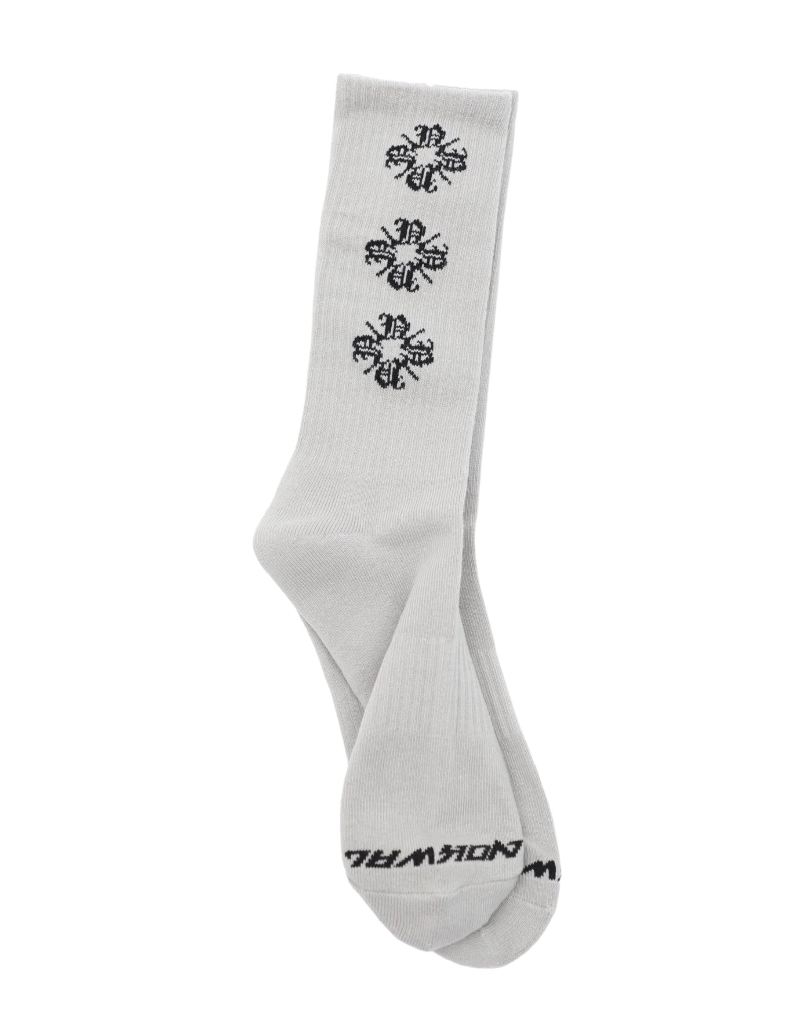 Three Monogram Logo Full Solid Socks