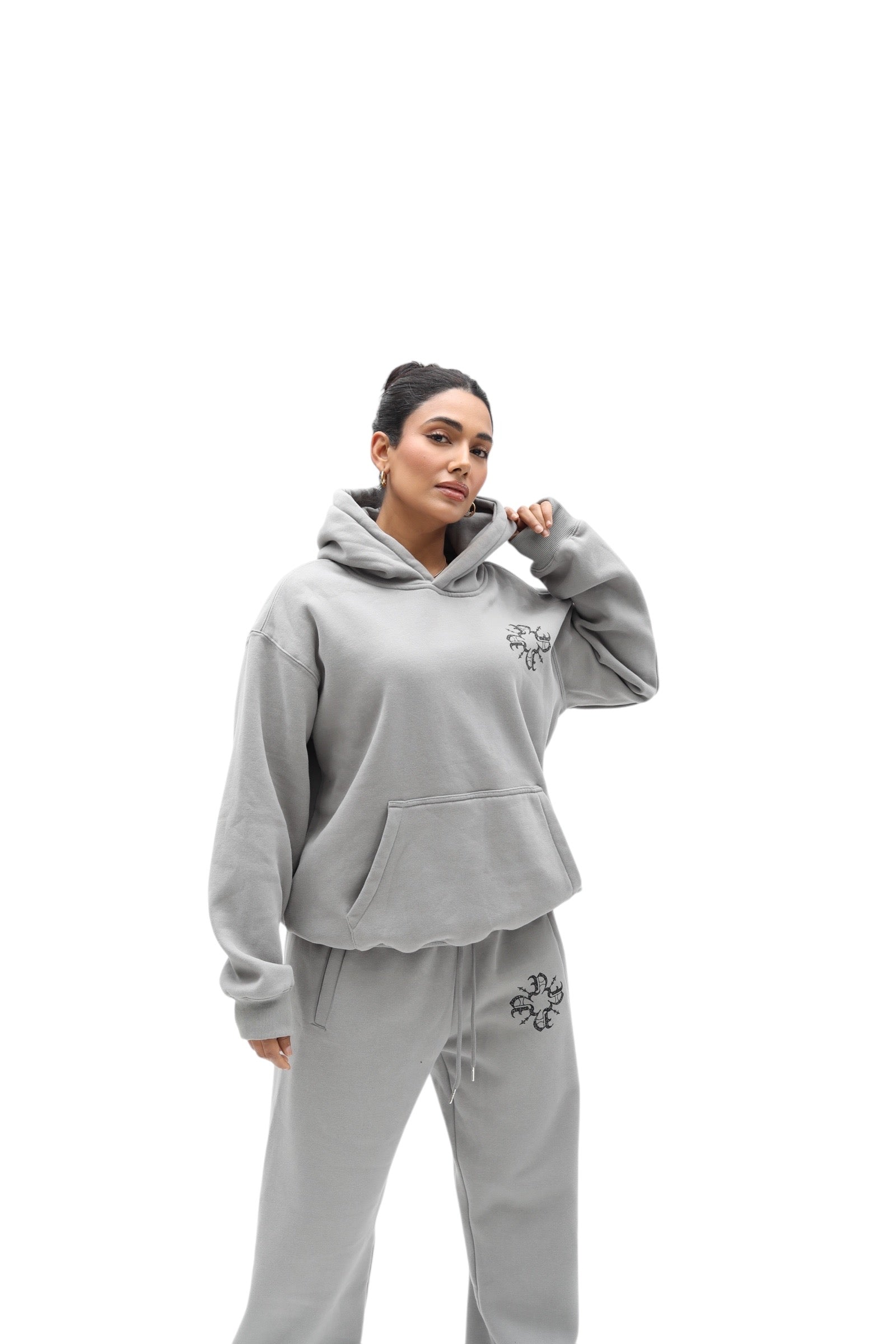 UNISEX Monogram Essential Hoodie Grey