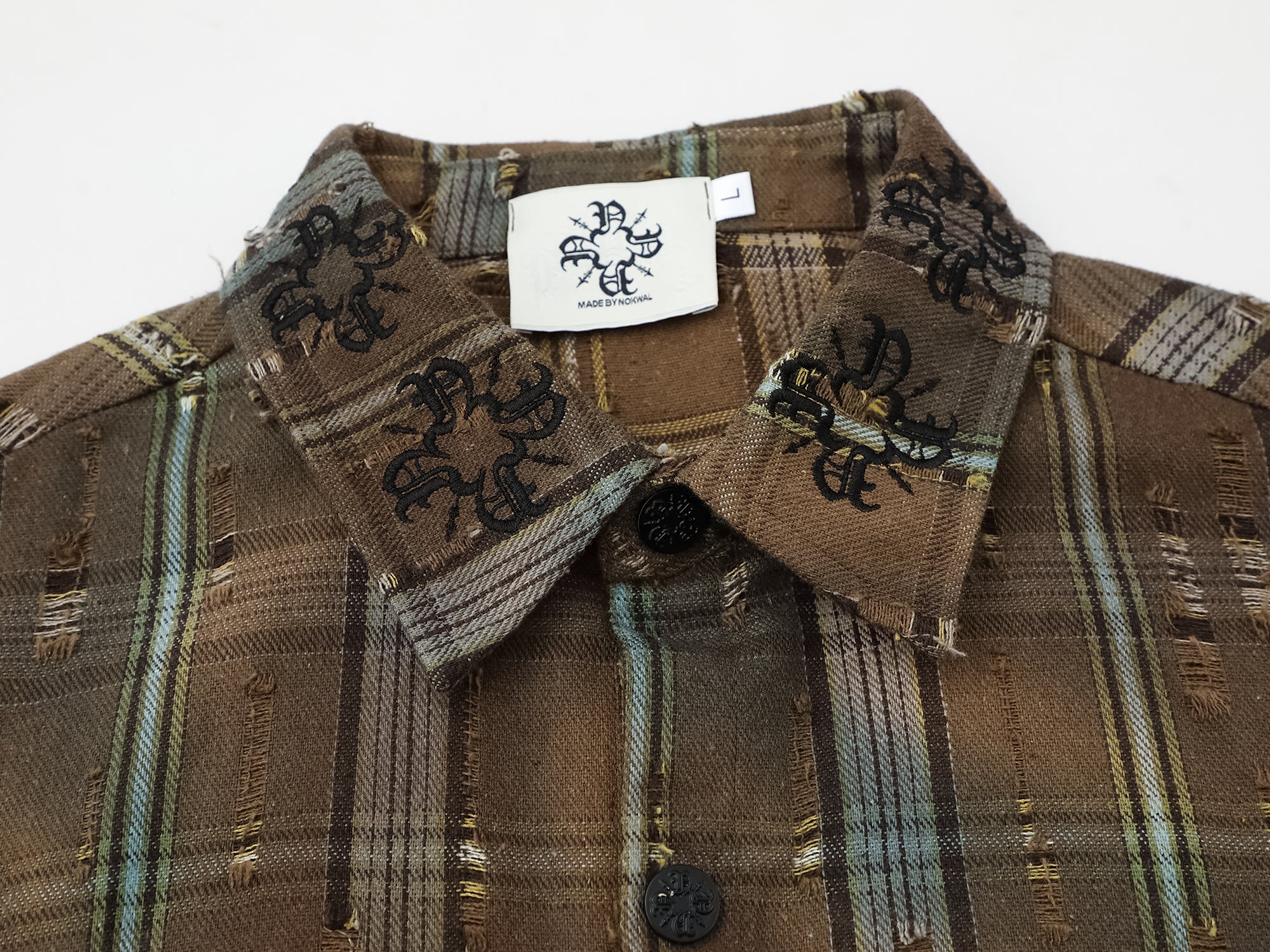 Distressed Brown Aged Flannel