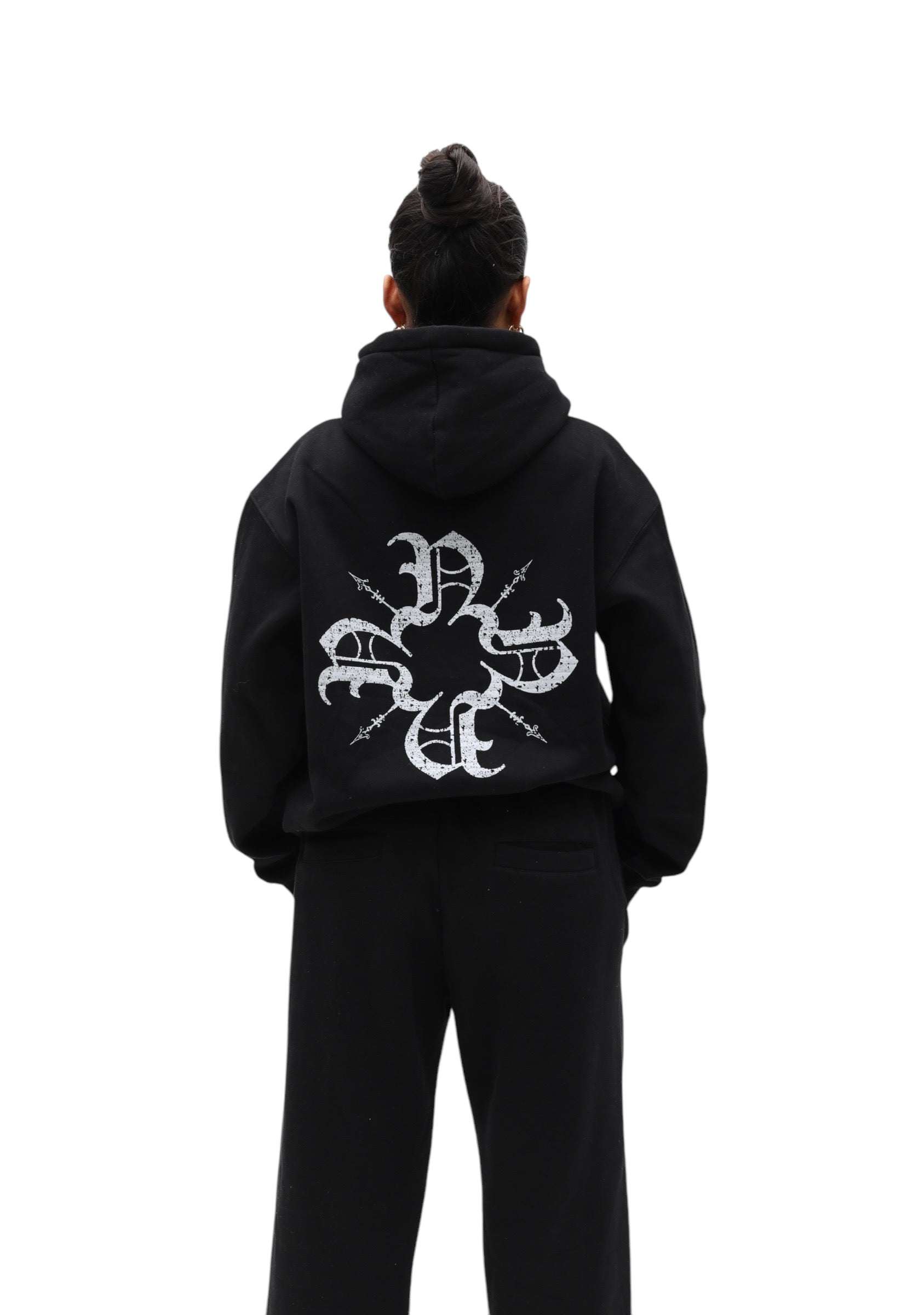 UNISEX Monogram Essential Hoodie Black