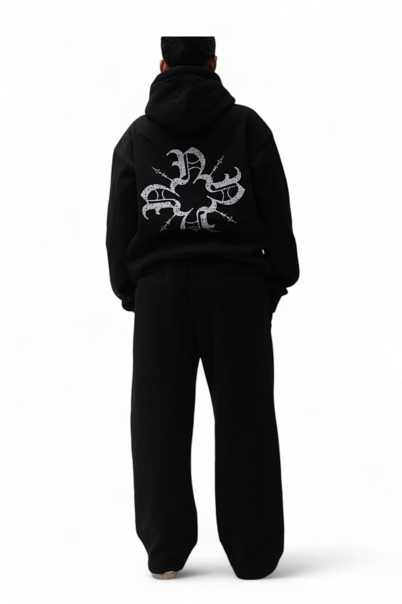 UNISEX Monogram Essential Straight Leg Sweats Black