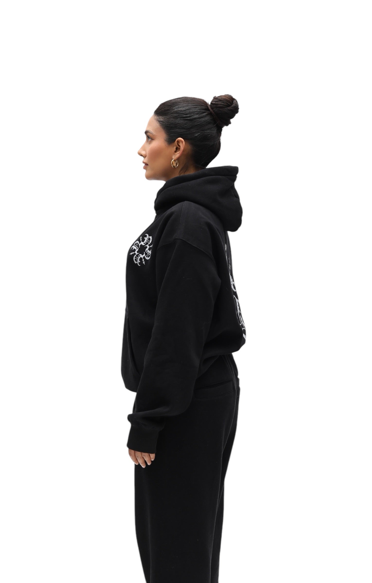 UNISEX Monogram Essential Hoodie Black