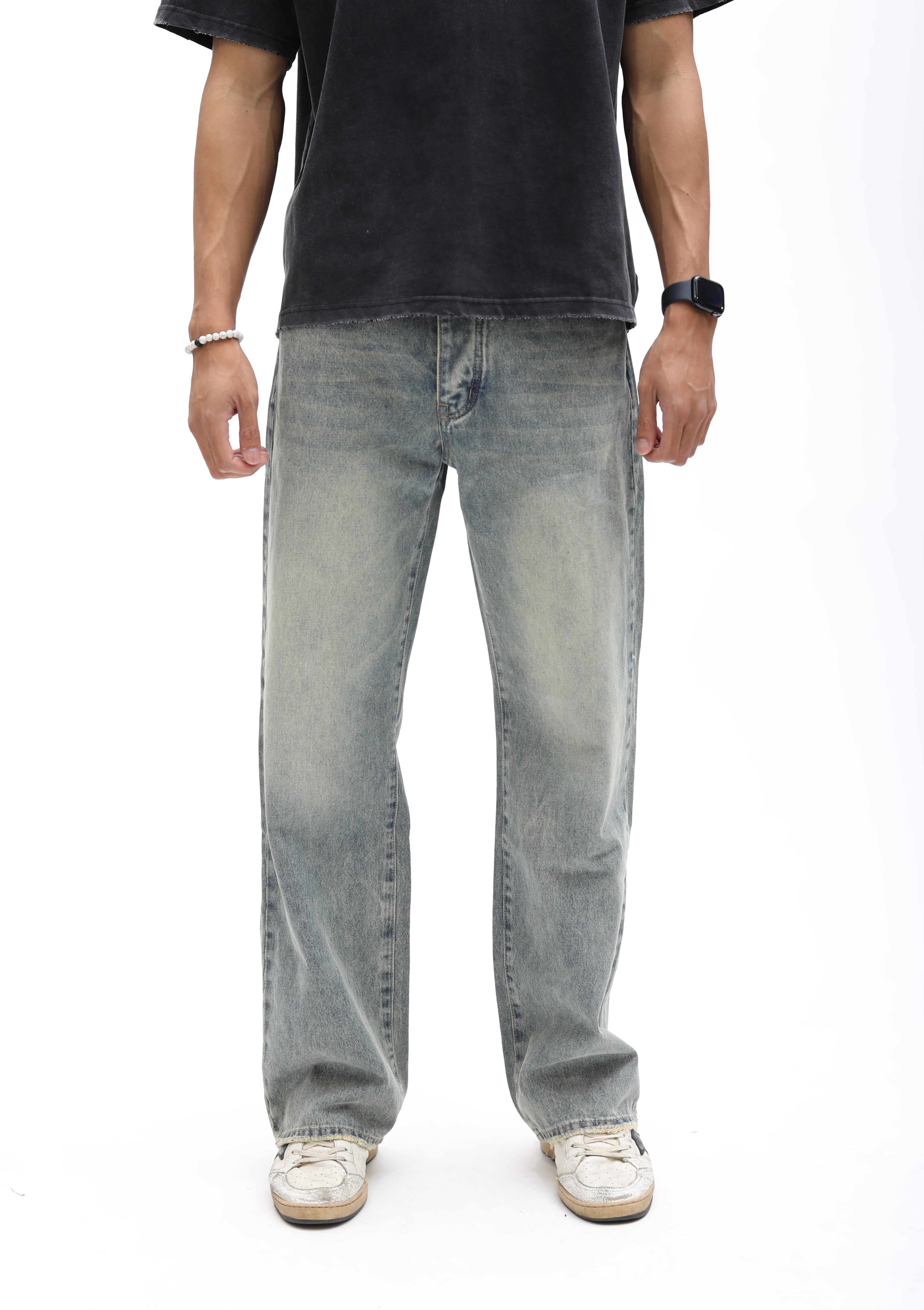 Vintage Blue Straight Leg Denim