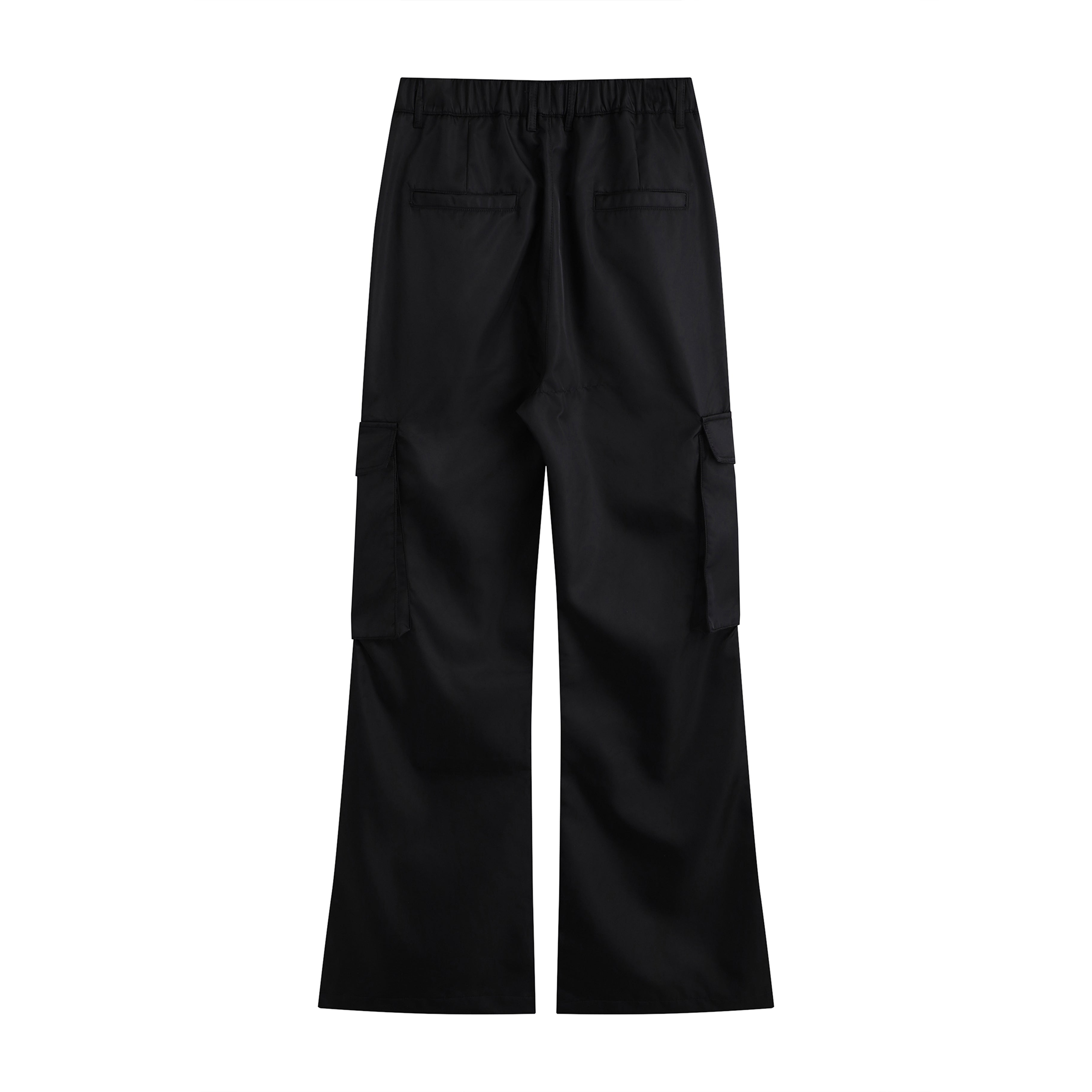 Black Cargo Flare Pants