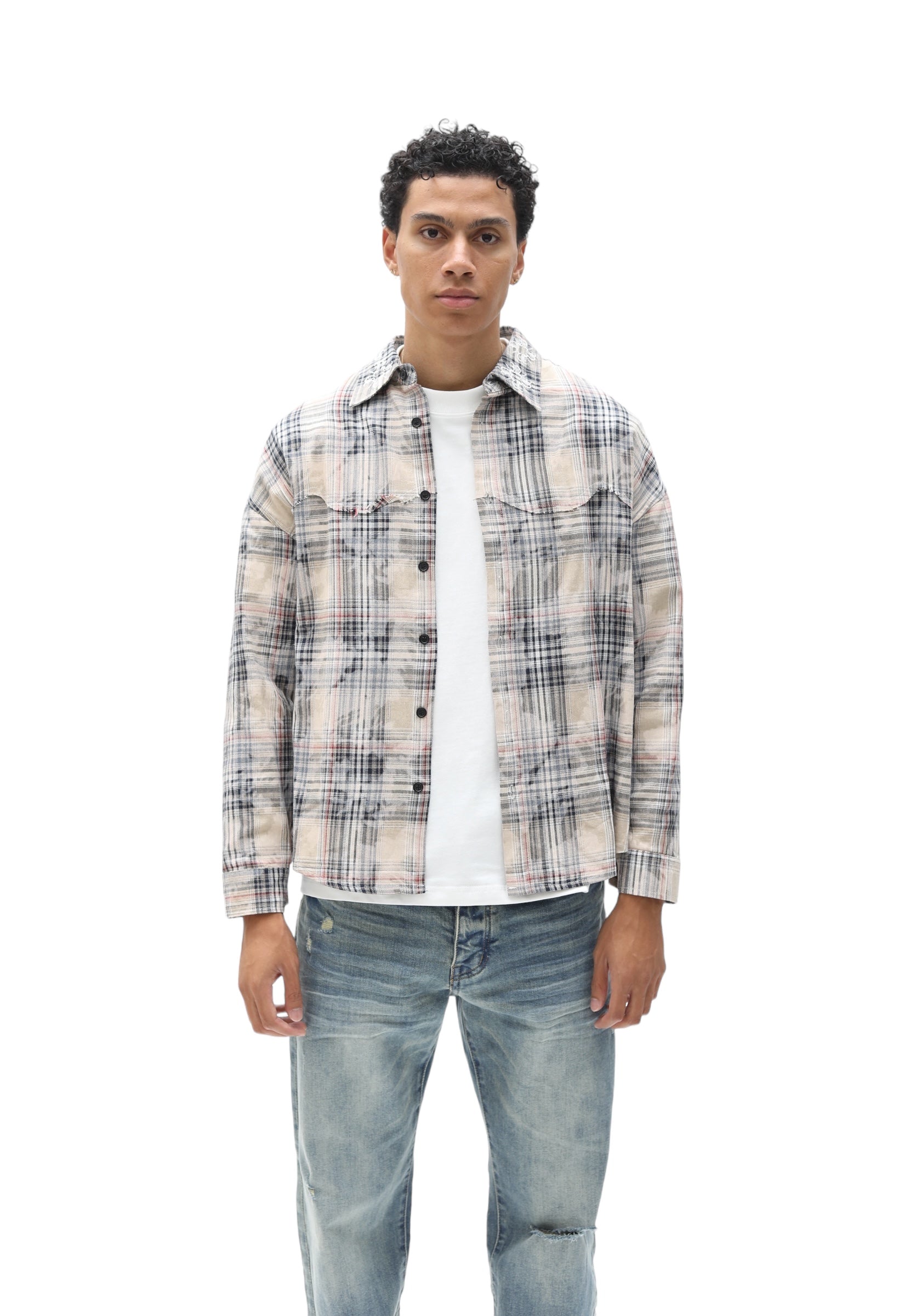 Faded Aged Monogram Flannel