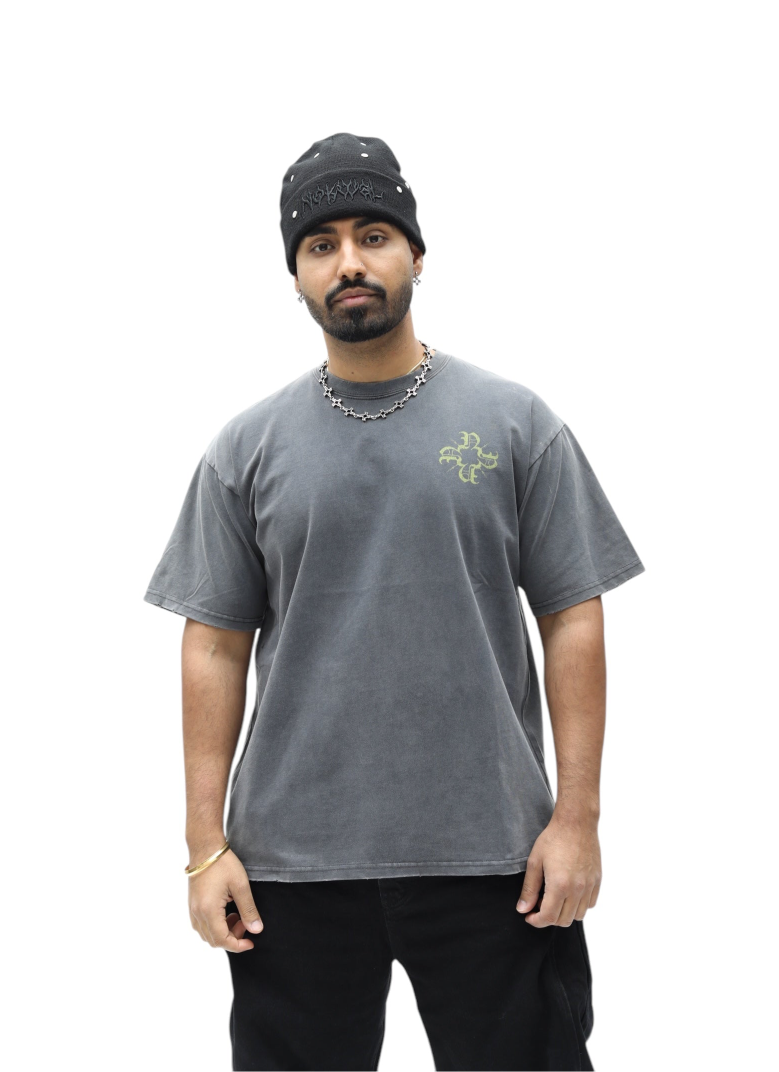 Vintage Grey Classic Monogram Tee