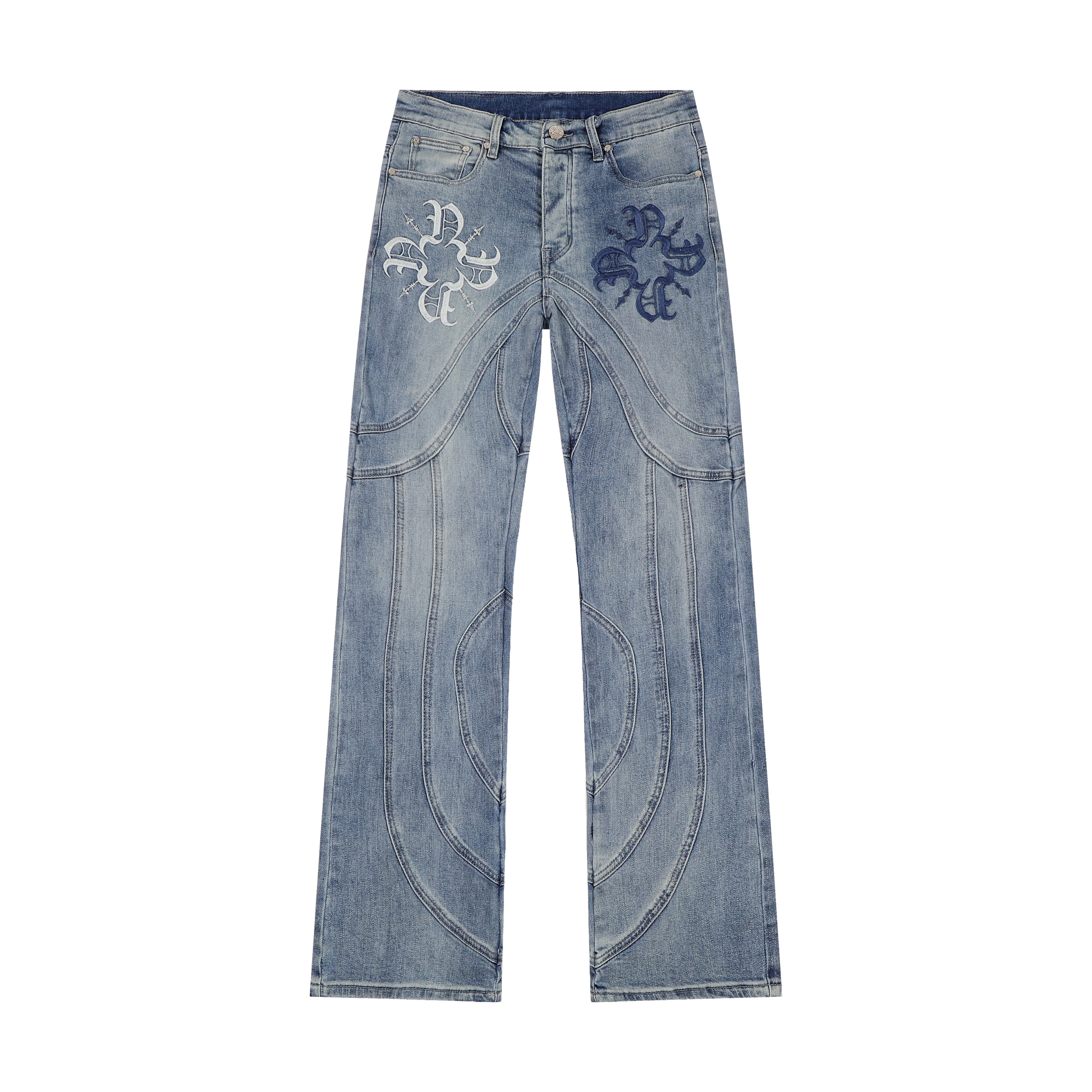 Monogram Piping light blue Denim