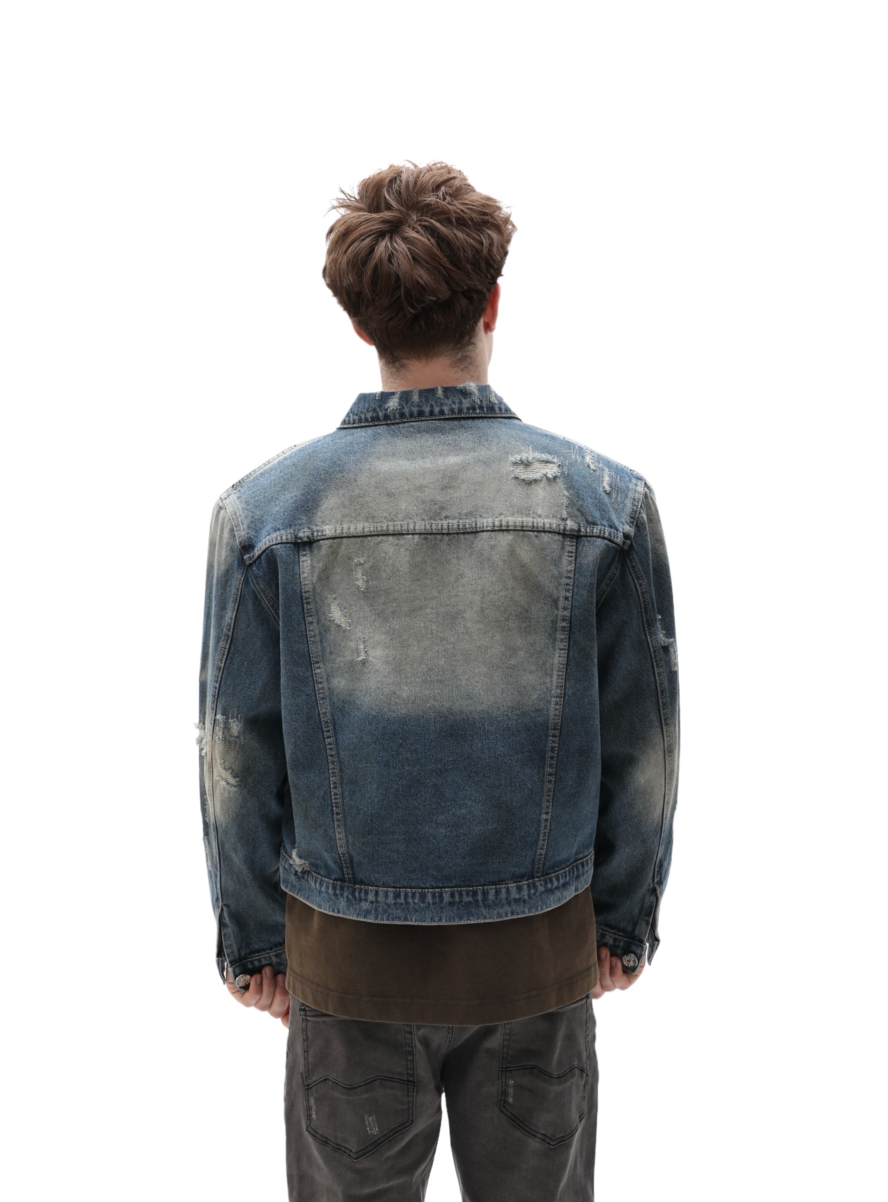 Padded Vintage Trucker Denim Jacket