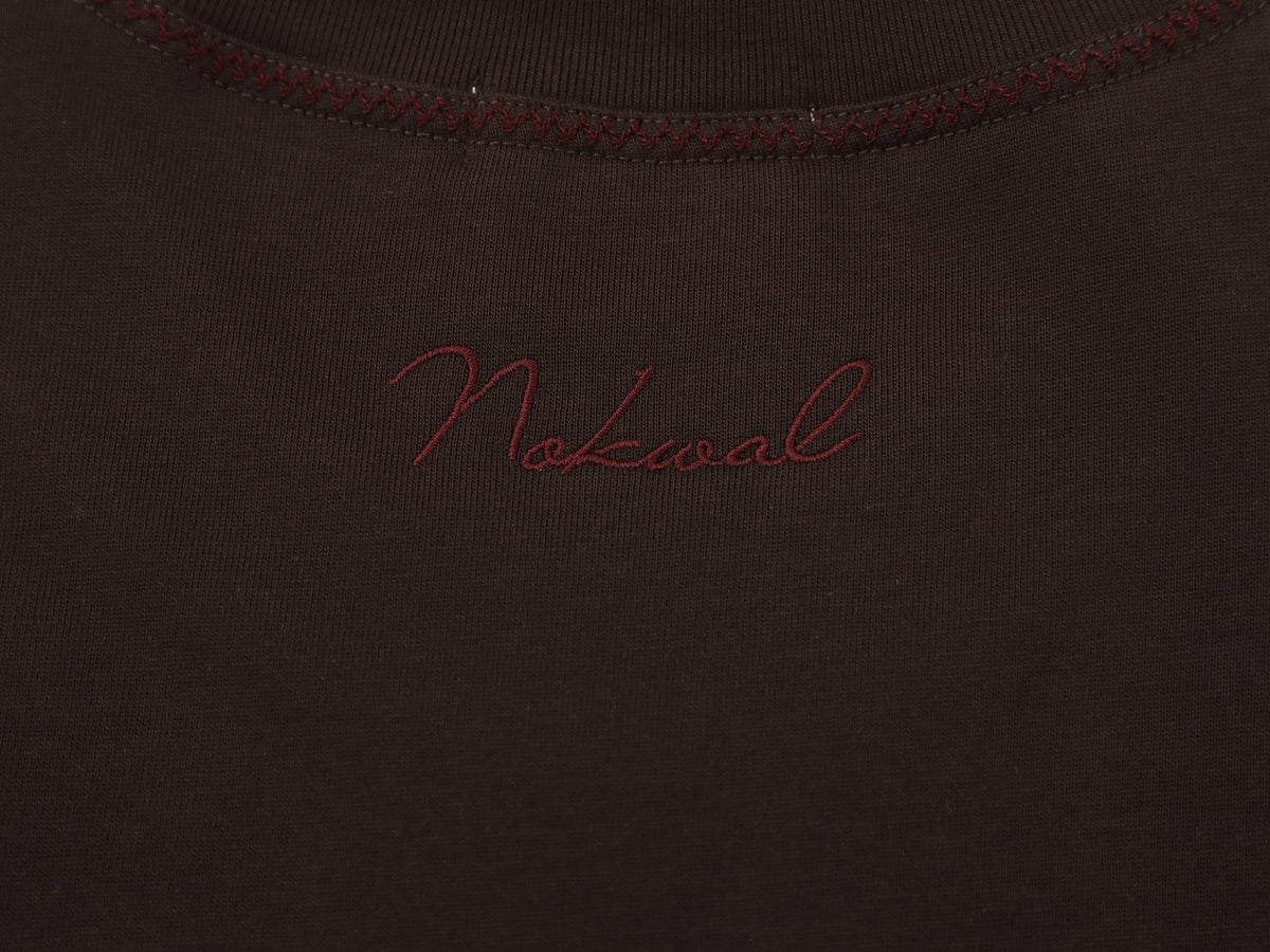 Embroidered Monogram Heritage Tee Brown