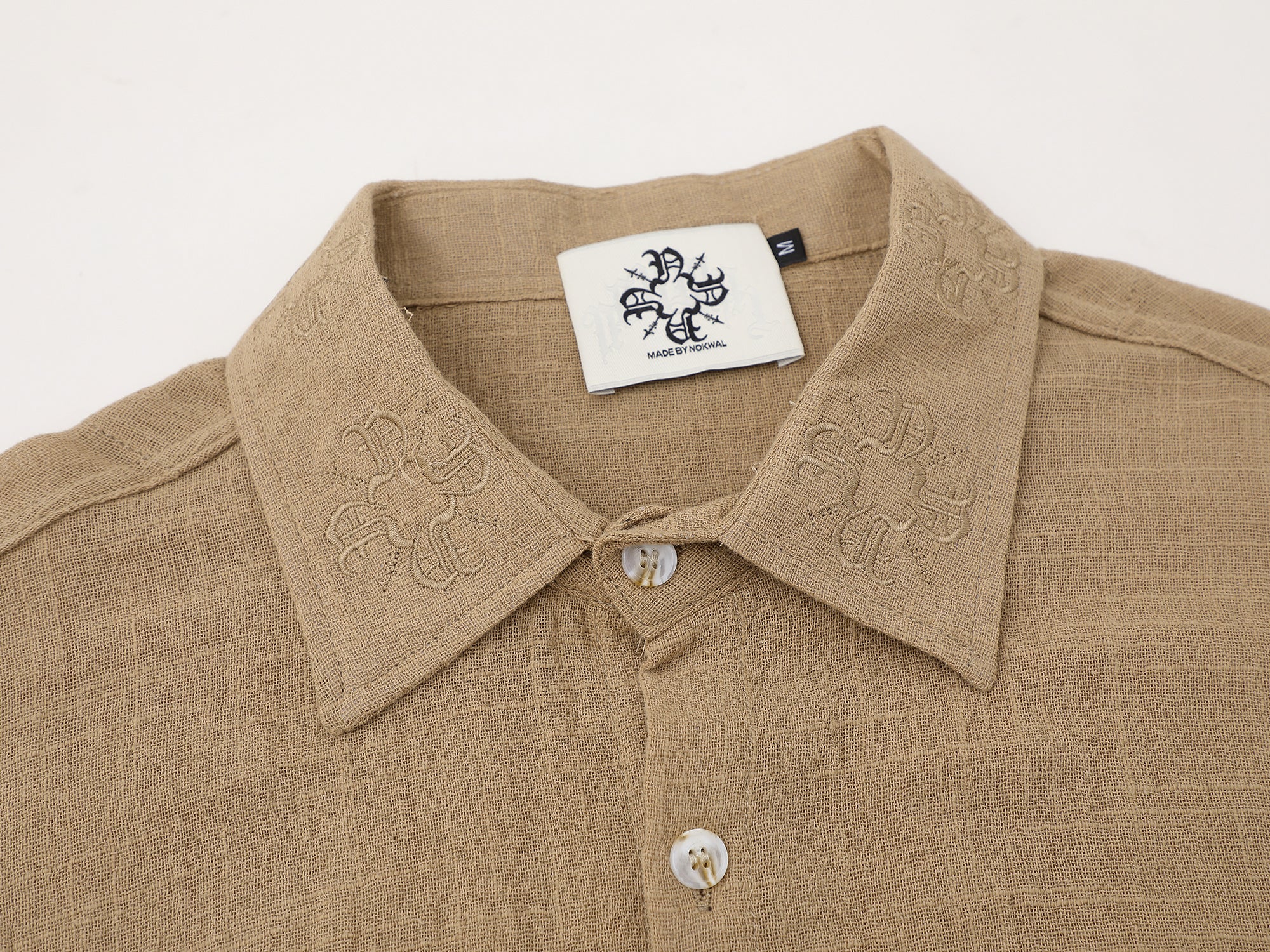 Nokwal Tailored Lenin Shirt- Sand