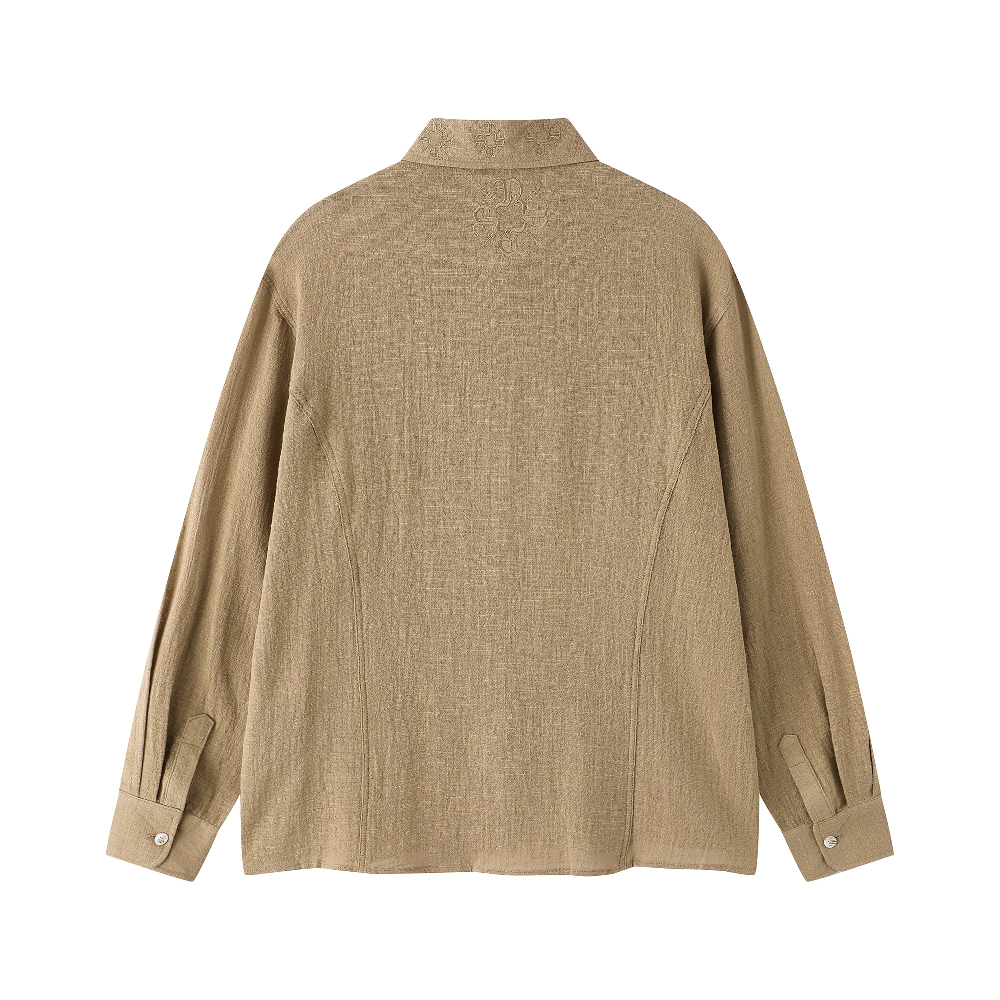 Nokwal Tailored Lenin Shirt- Sand