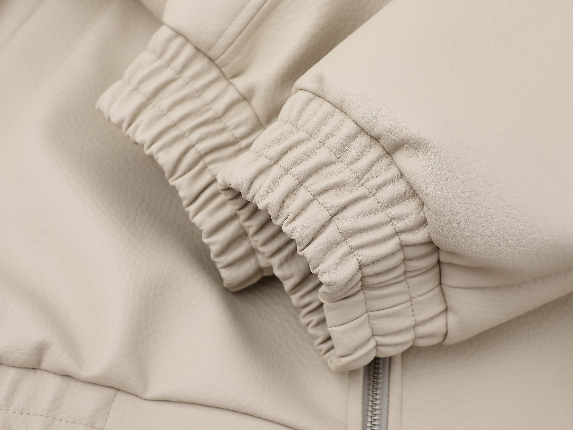 Artisan Leather Jacket- Cream