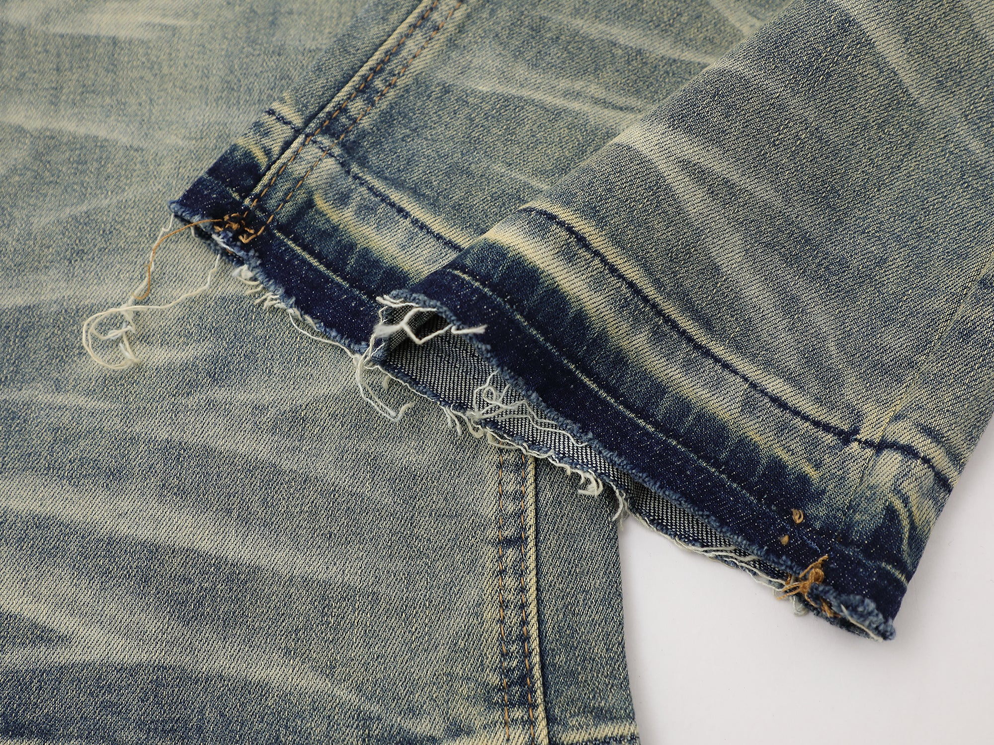 Classic Monogram Stacked Flare Blue Denim