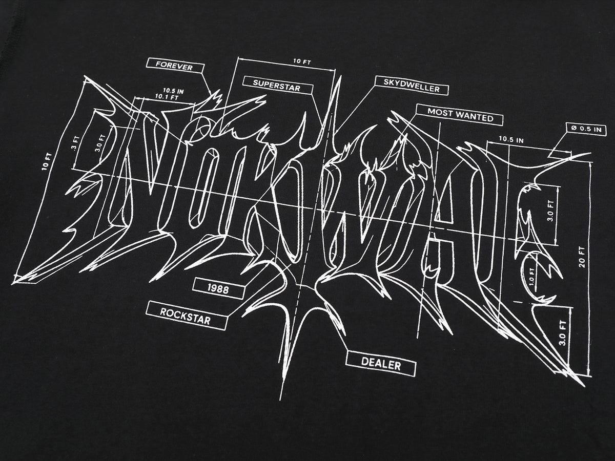 Nokwal Blueprint Graphic Tee Black