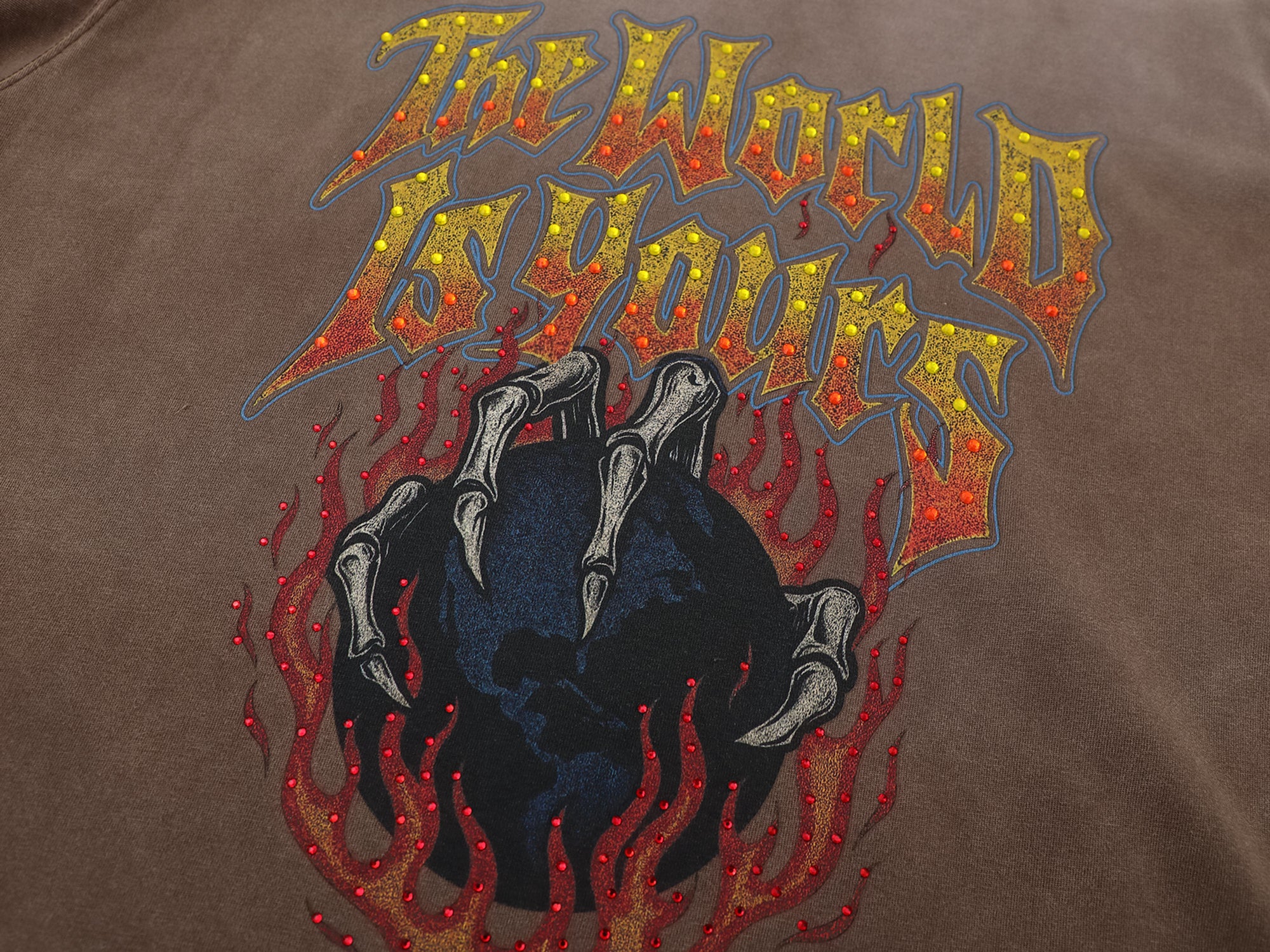 The World is Yours Tee- Brown