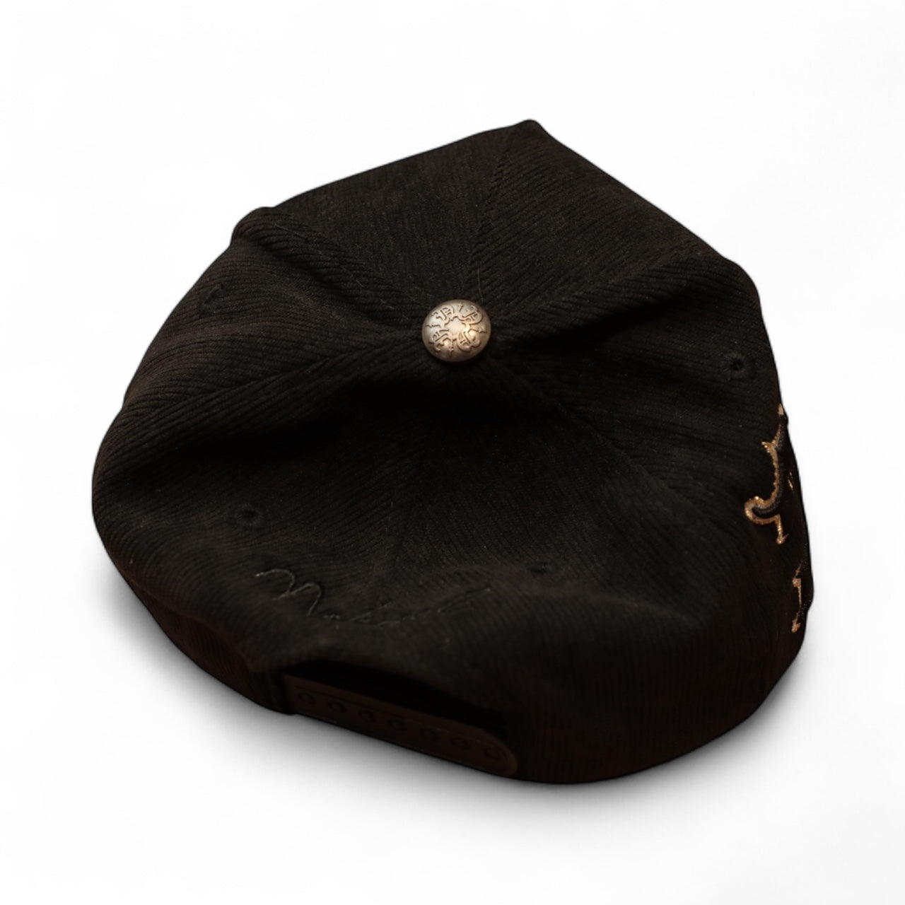 Black Corduroy Monogram Trucker Hat