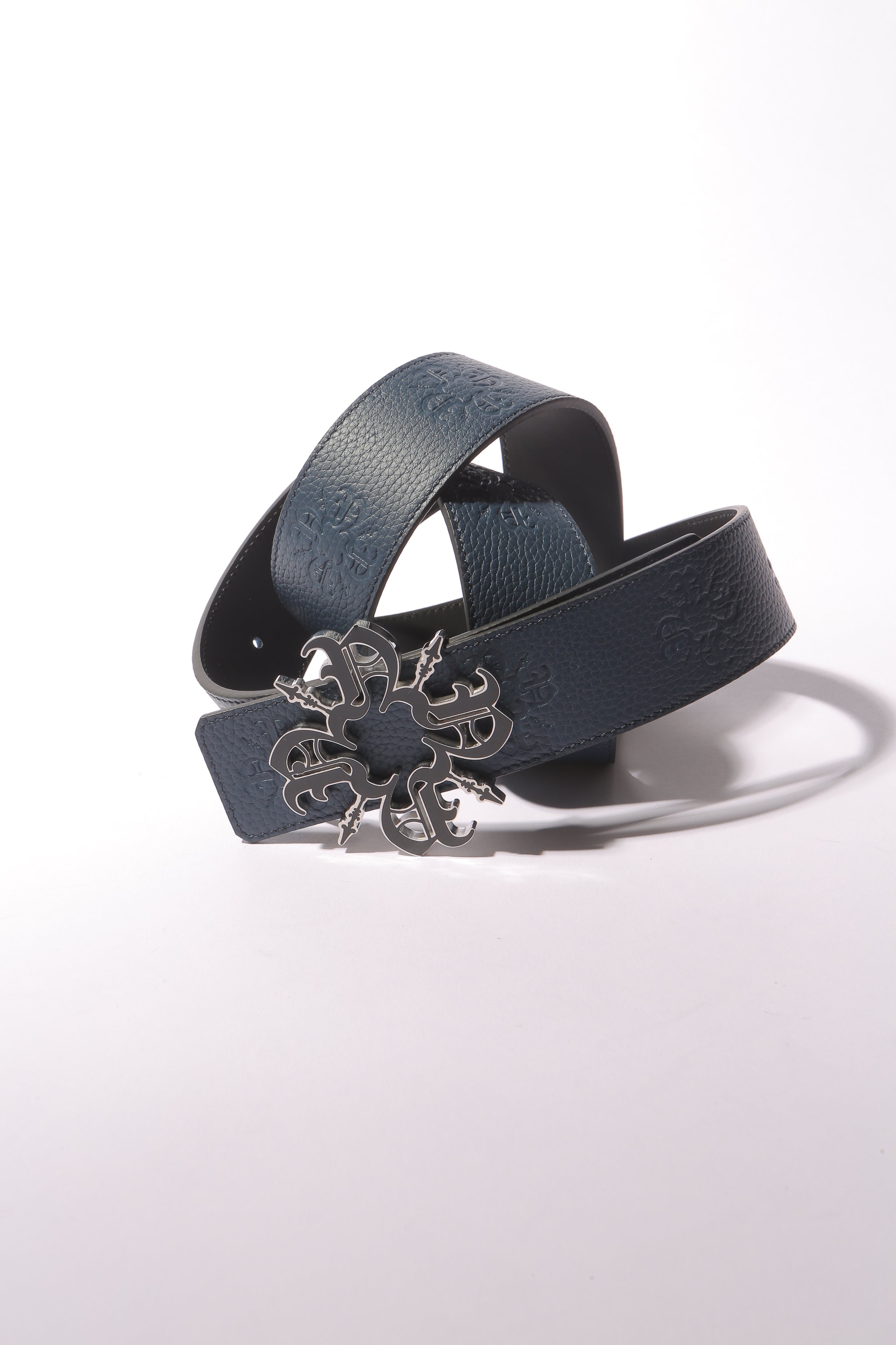 Blue Monogram Reversible Leather Strap 40MM