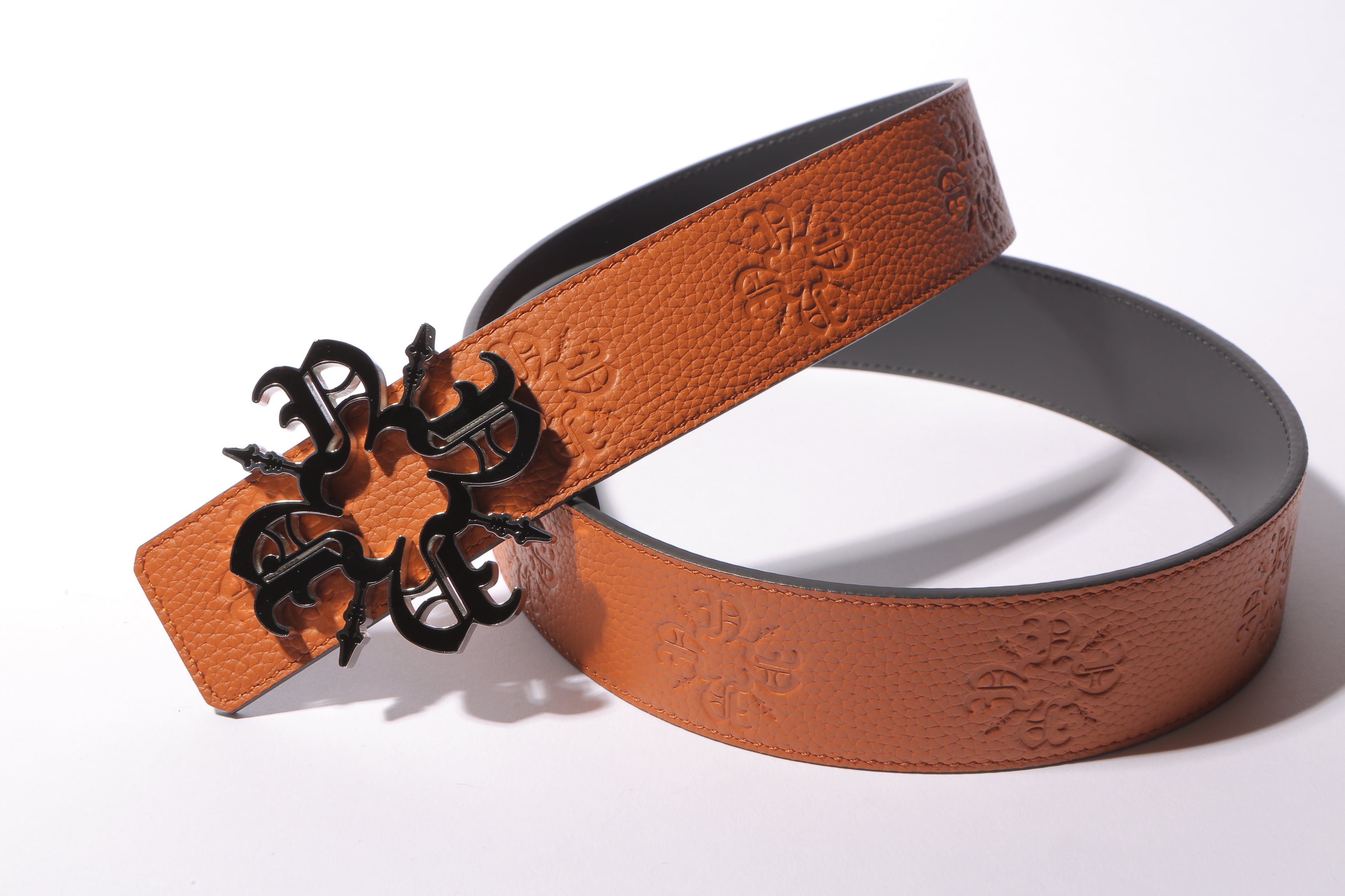 Orange Monogram Reversible Leather Strap 40MM