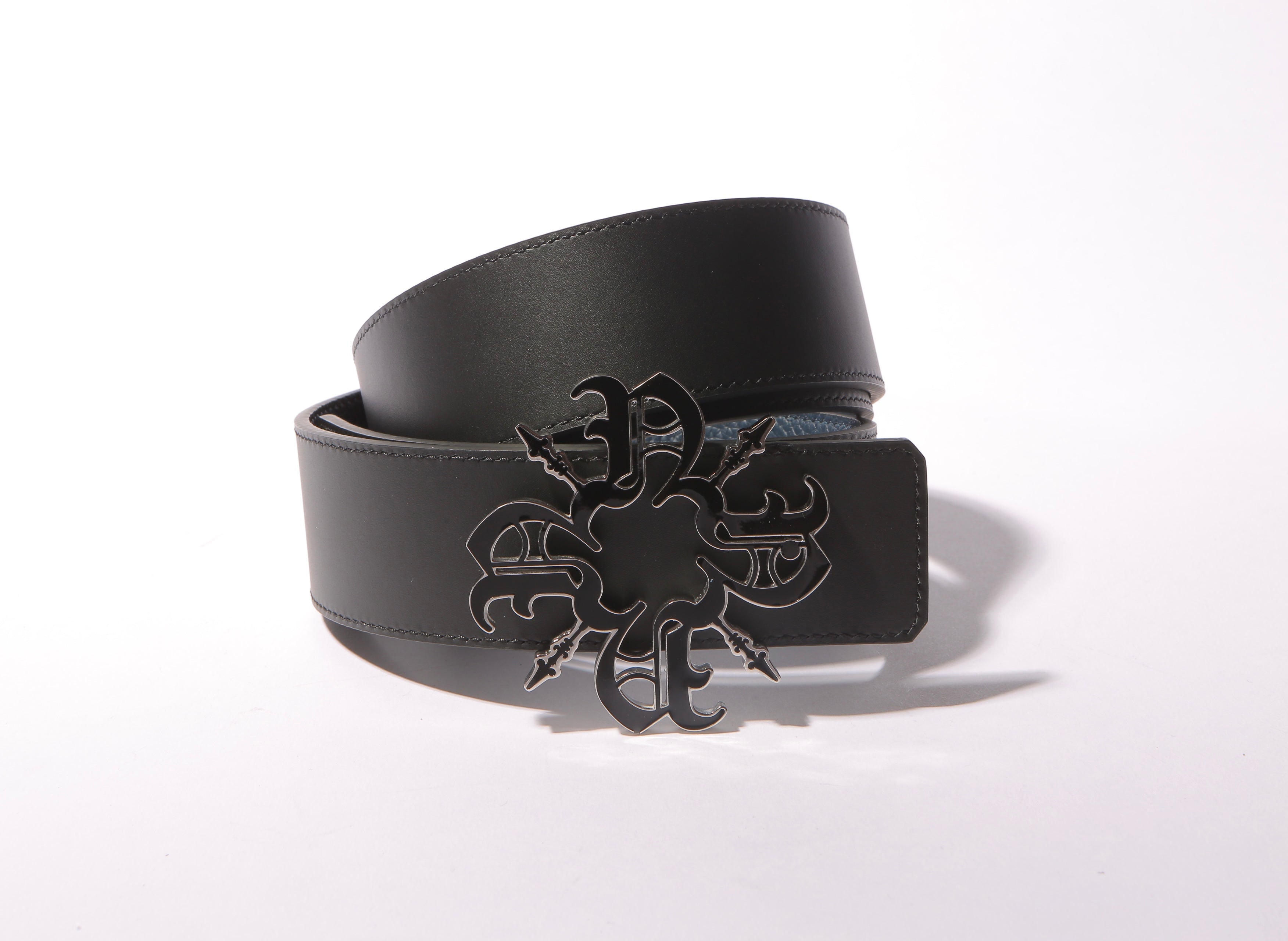 Blue Monogram Reversible Leather Strap 40MM