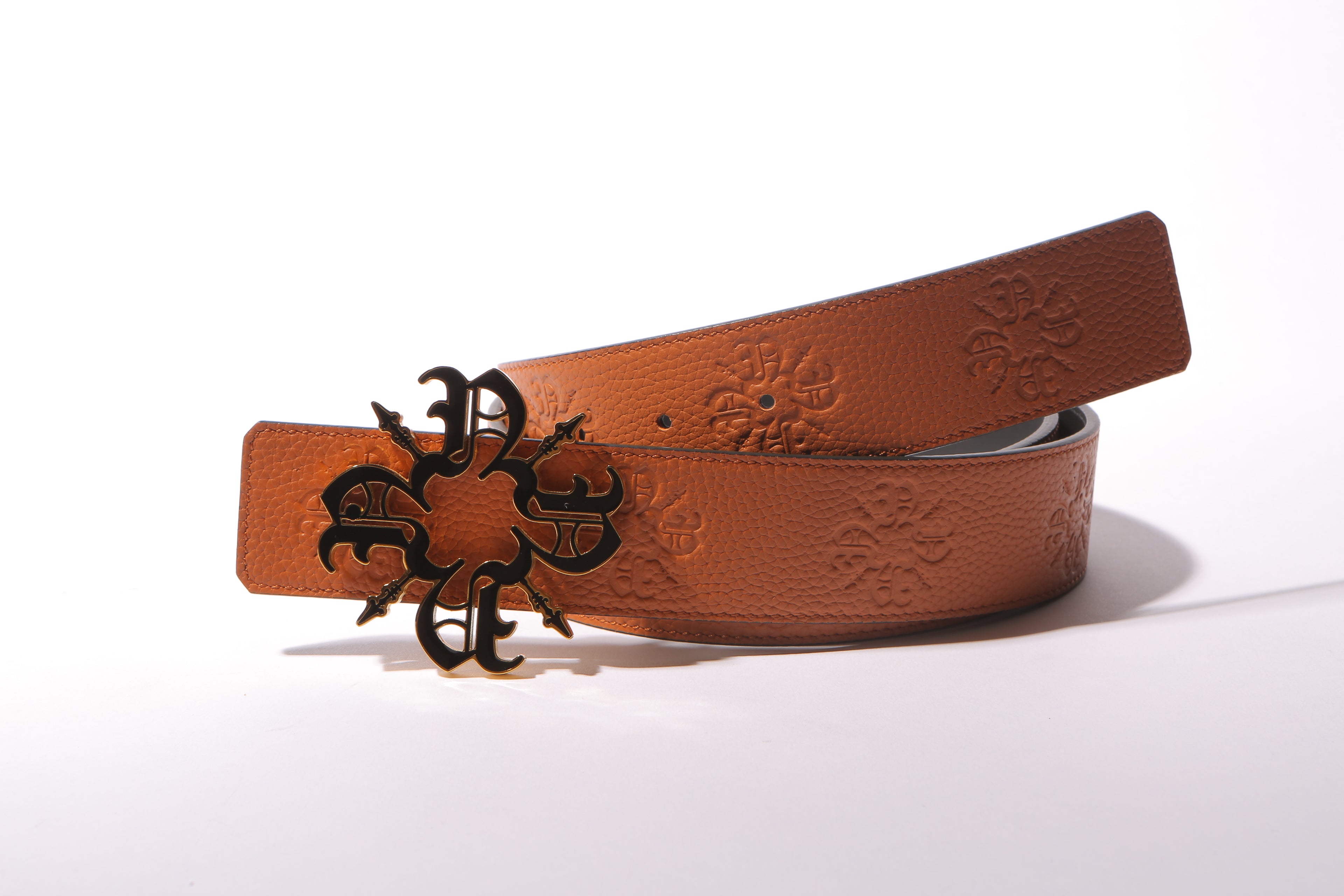 Orange Monogram Reversible Leather Strap 40MM