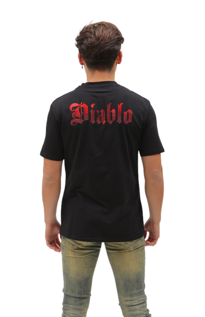 Black Diablo T Shirt W/Red Nokwal Signature