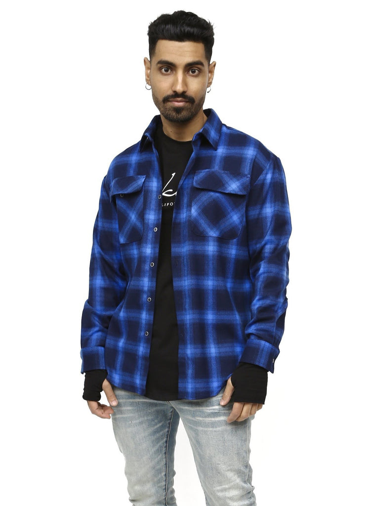 Blue Check Button Up Shirt