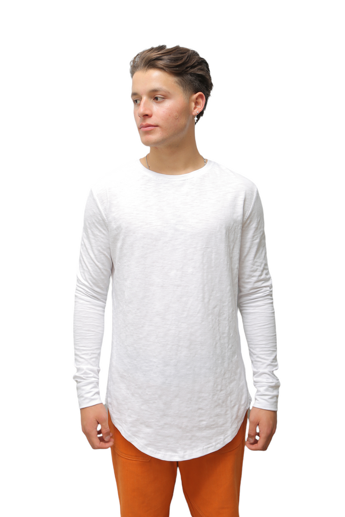 Long-Sleeved Crewneck - White