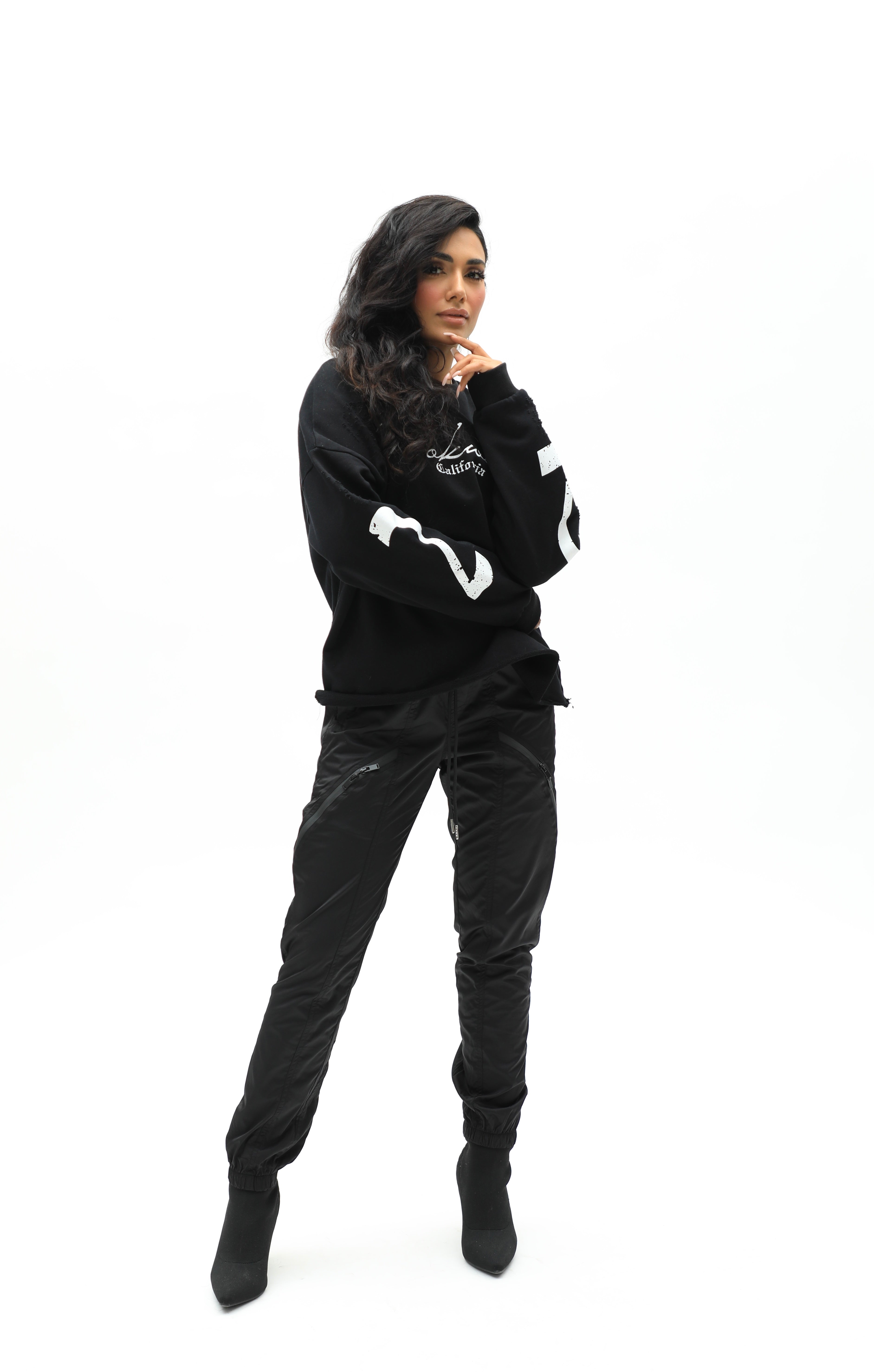 Unisex Monogram Zipper Trackpants