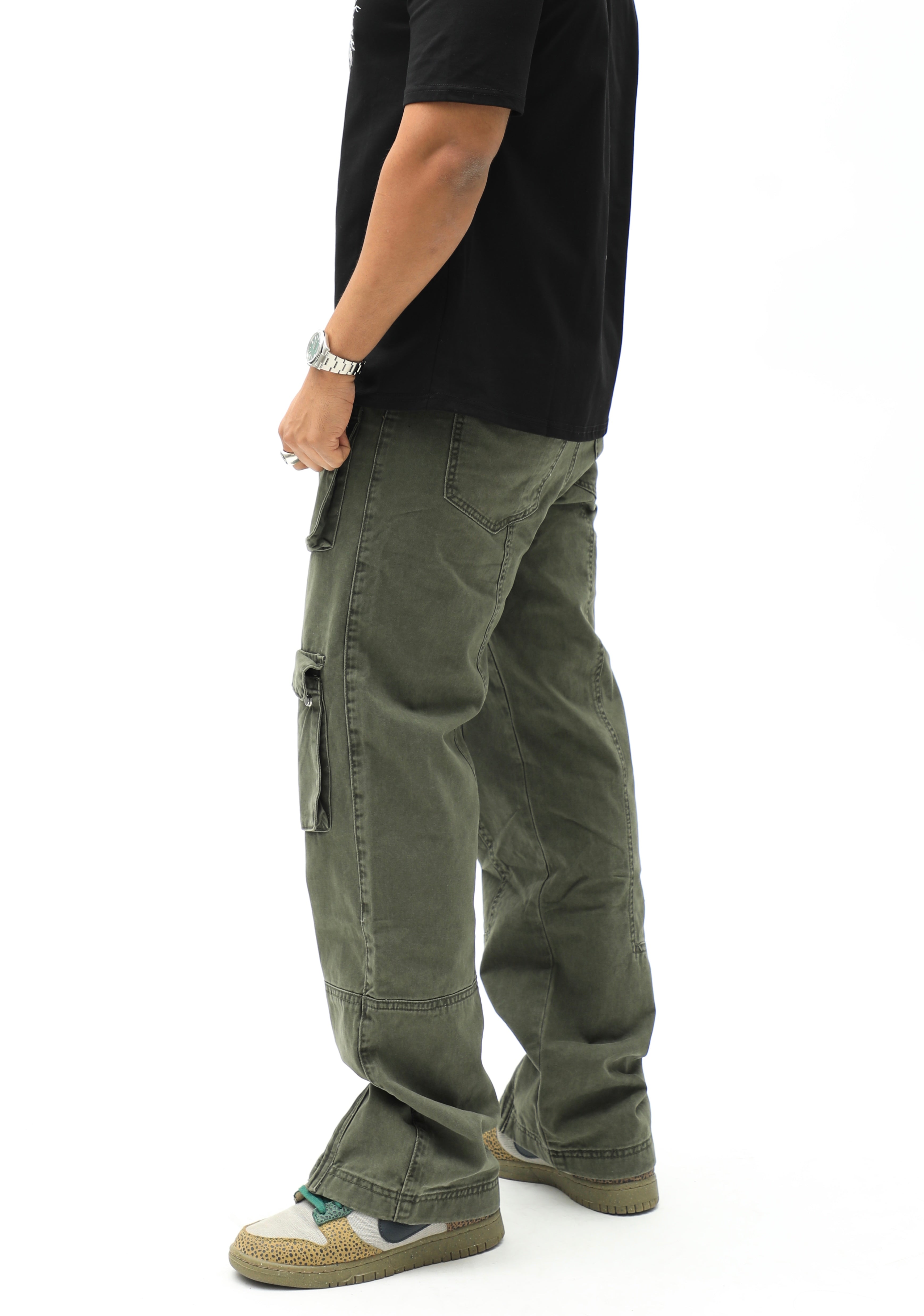 Green Multi Pocket Pants