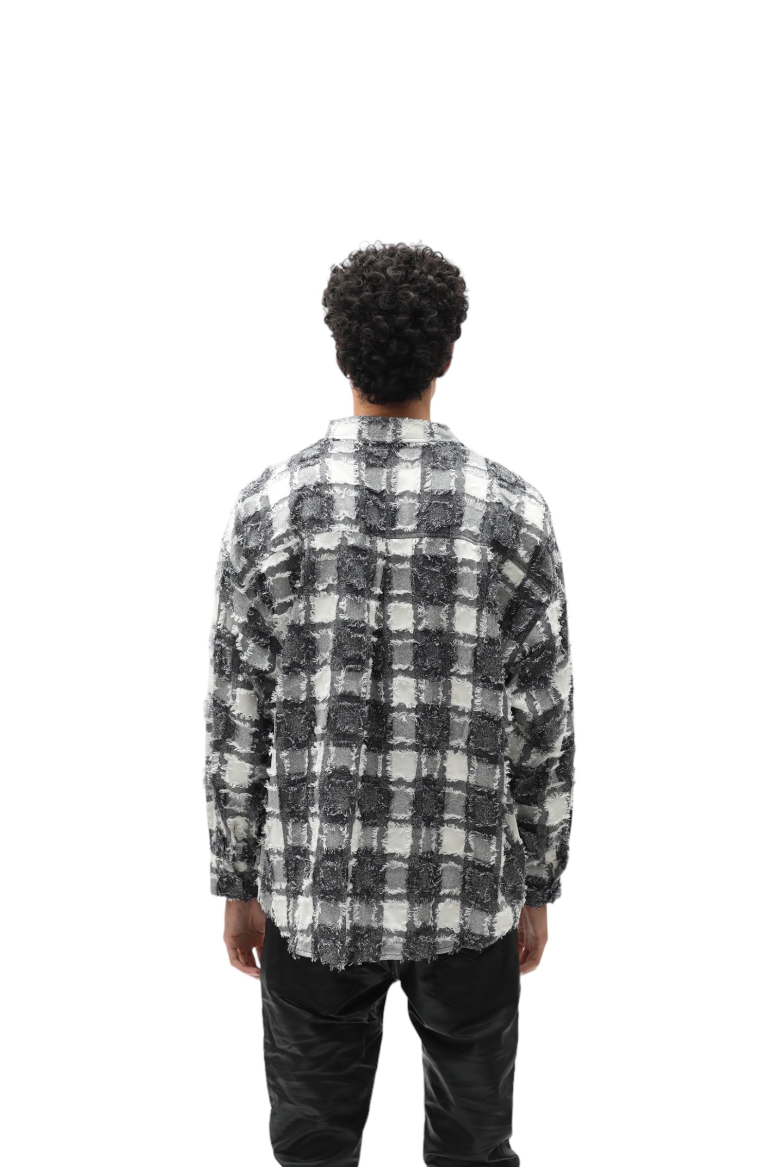 Loose Thread Flannel Black/White