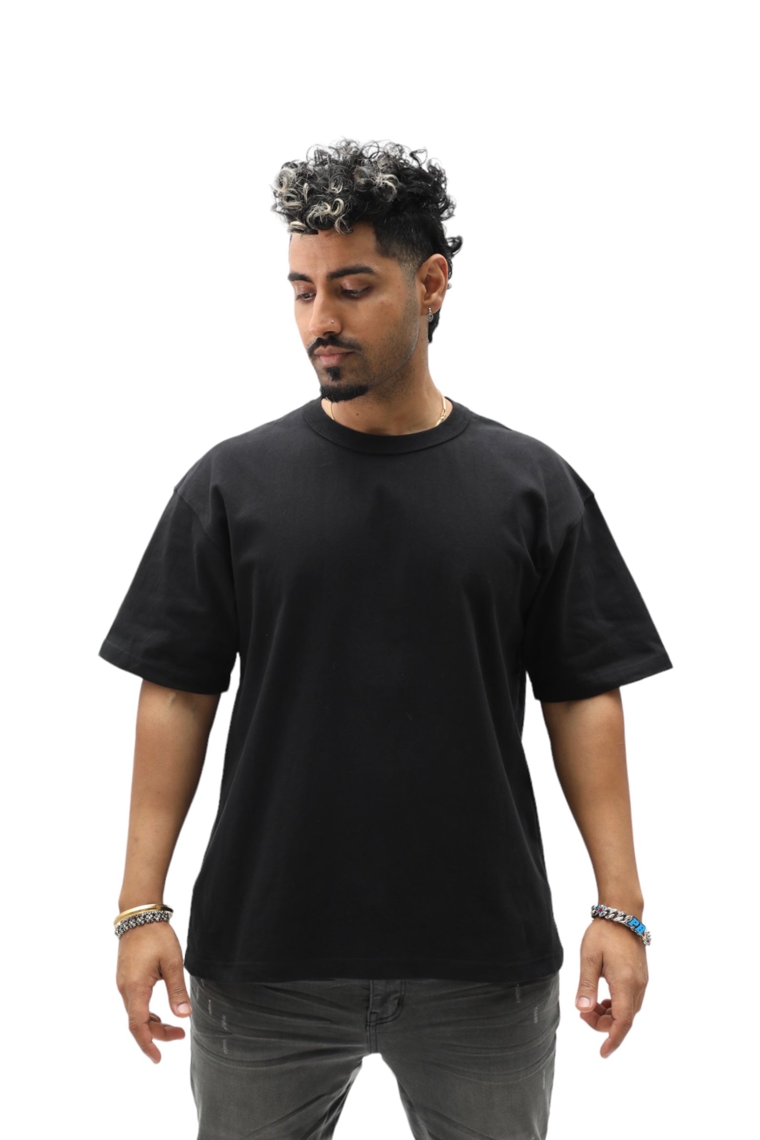 320 Reverse Heavy Cotton T-Shirt - Black