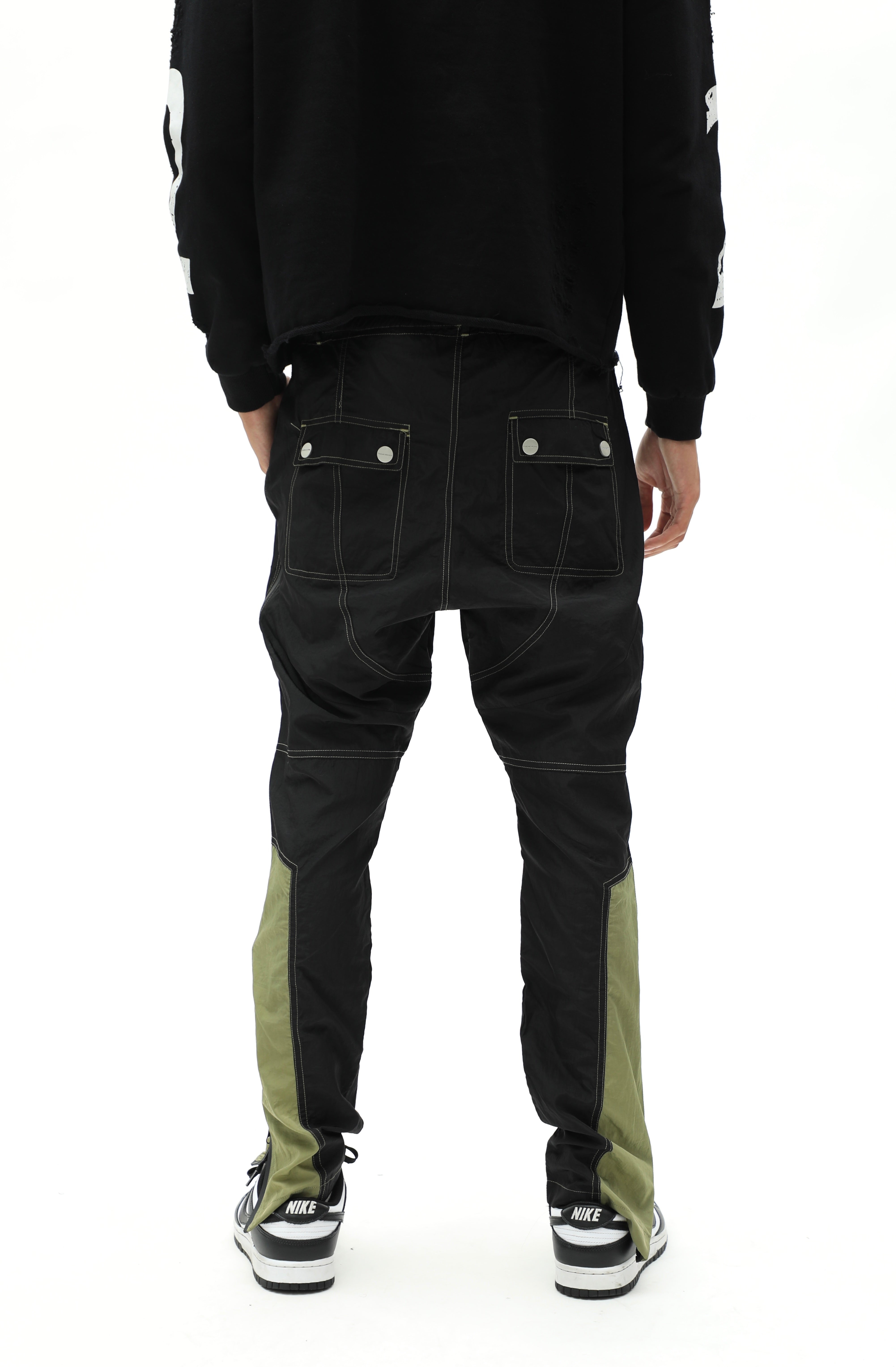 Two Tone Parachute Skinny Track Pants