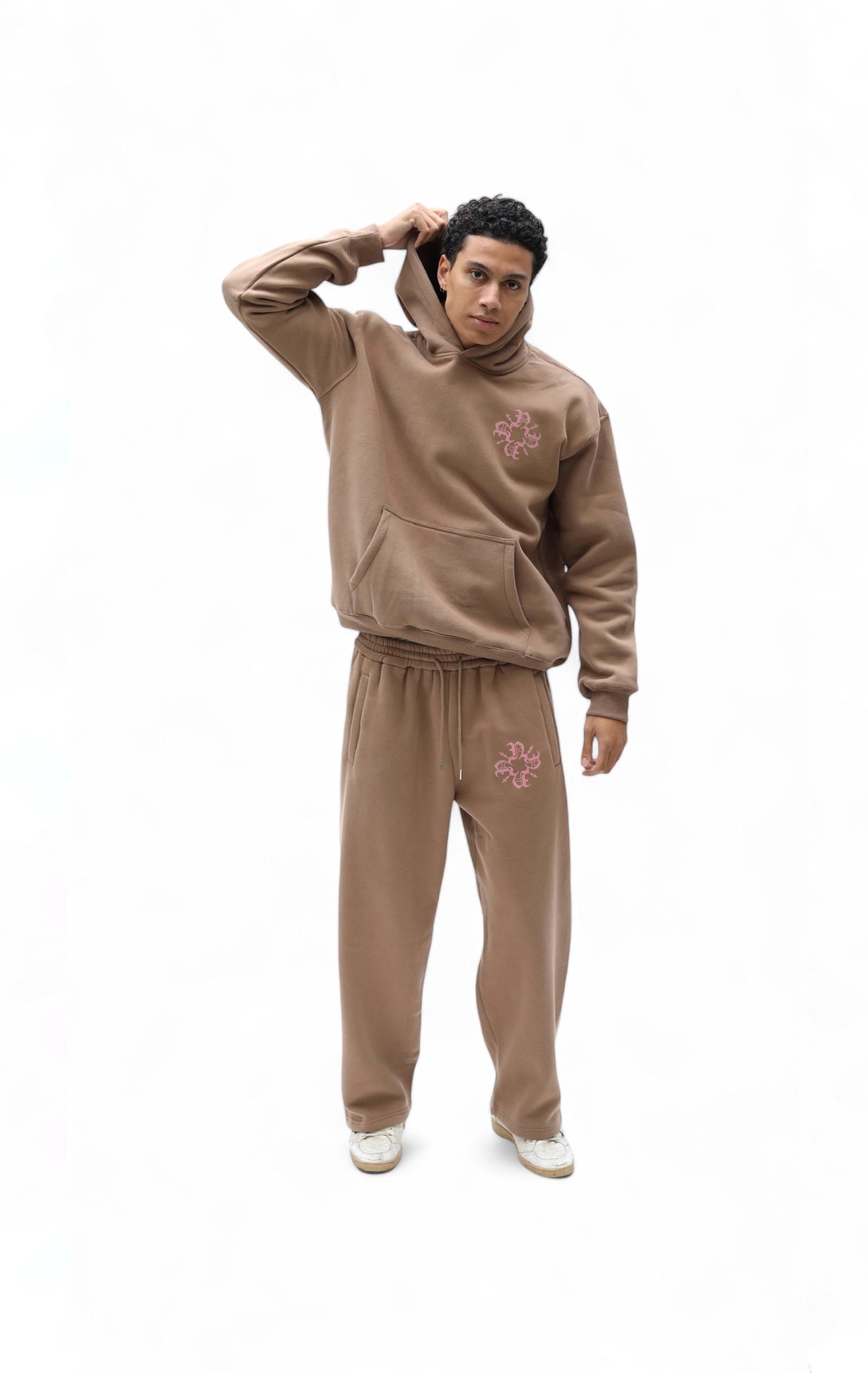 Monogram Straight Leg Essential Sweats Brown