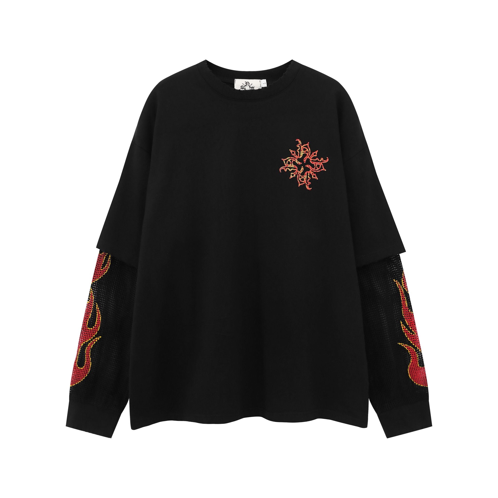 Fire Monogram Mesh Long Sleeve