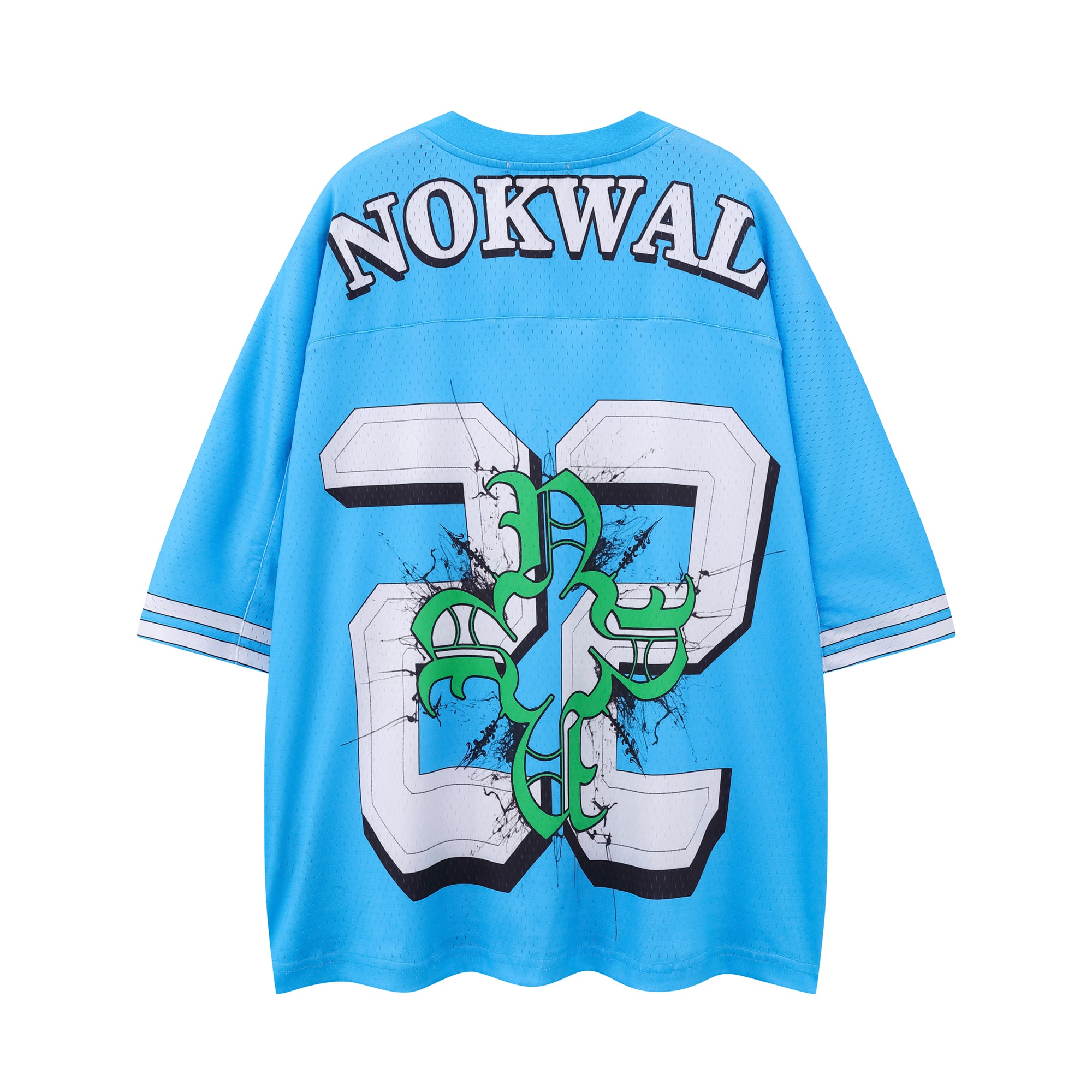 Monogram Blue Mesh Cropped Jersey