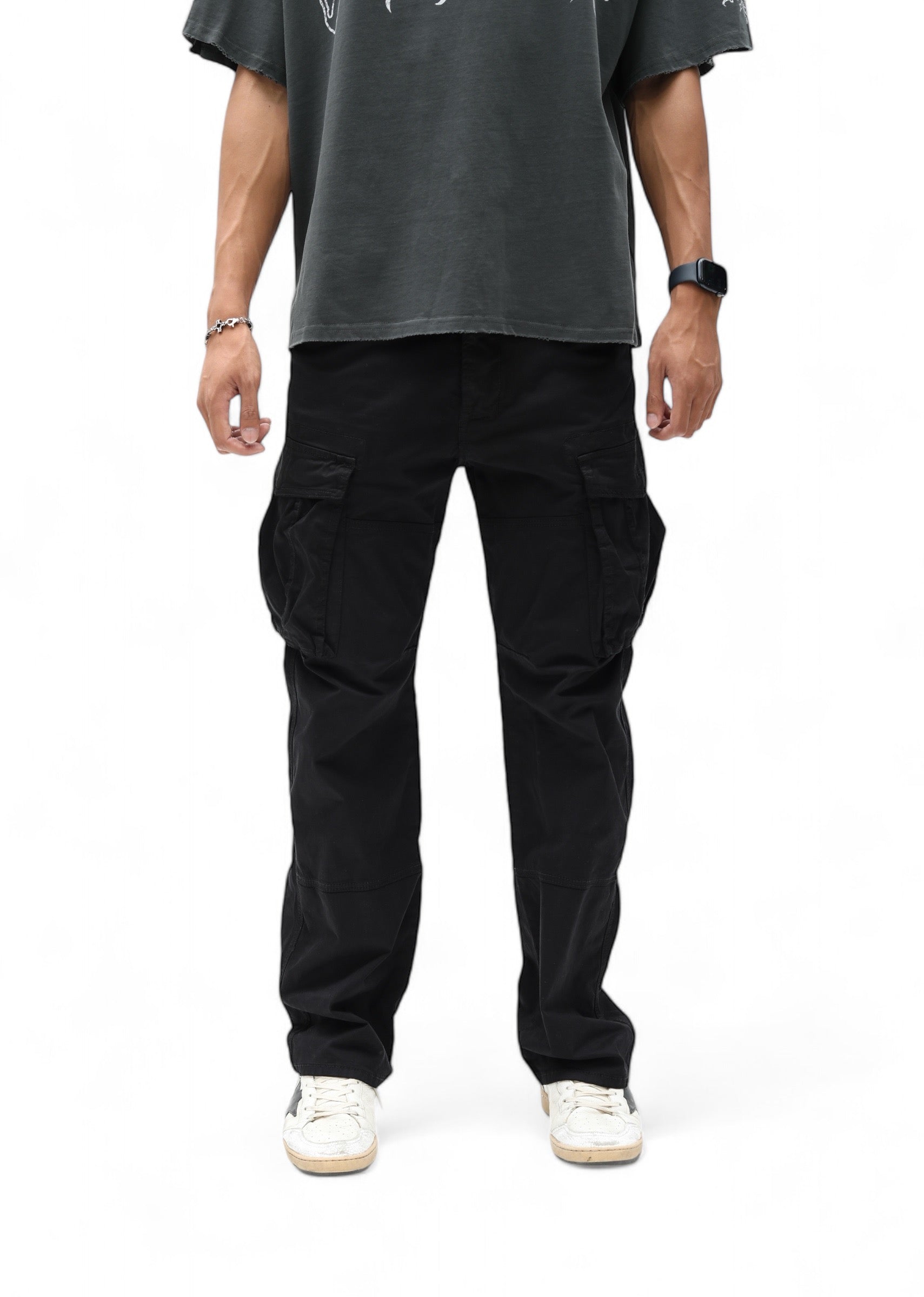 Black Cargo Chinos